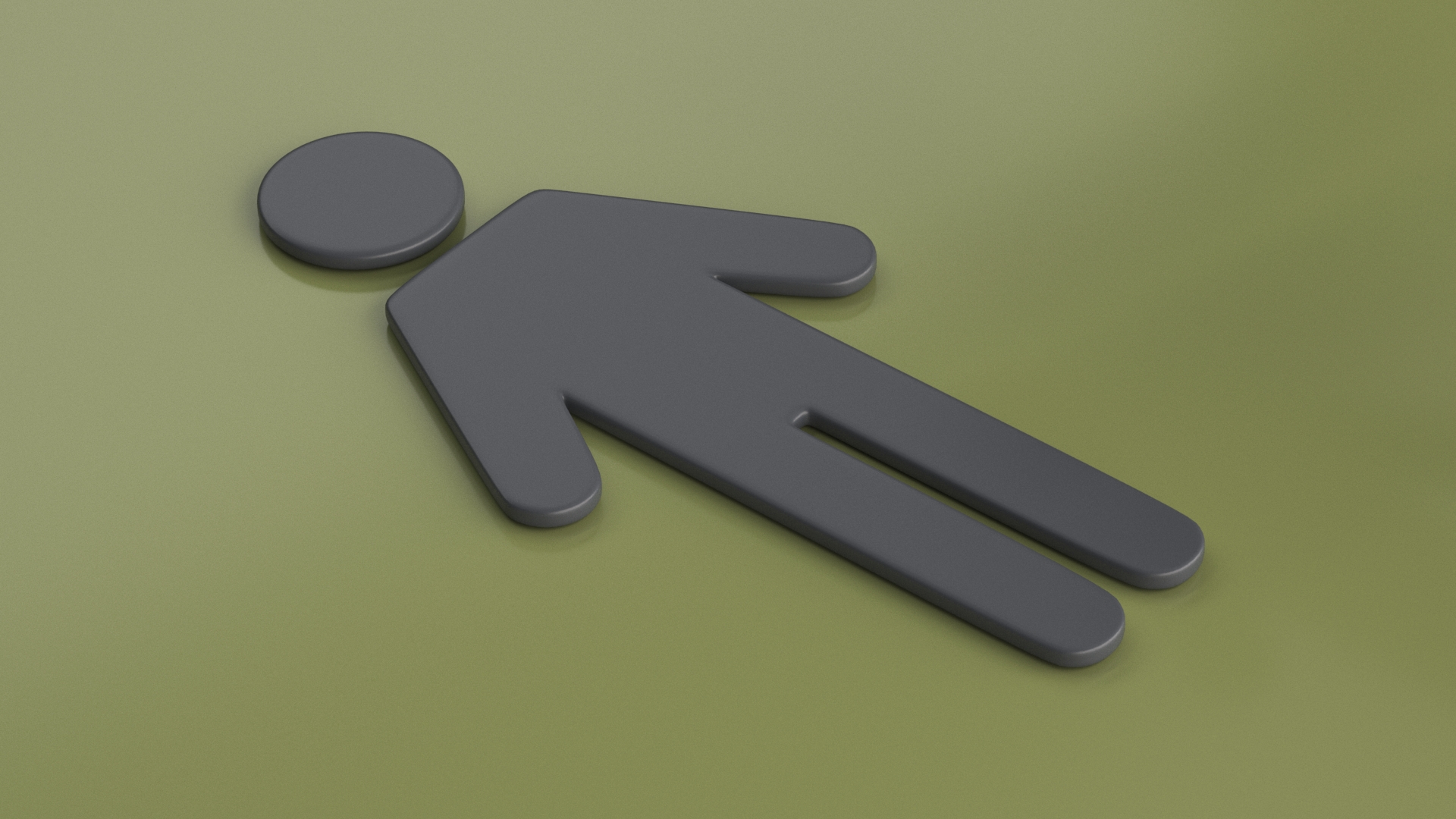 WC Men Sign Acrylic 3D model