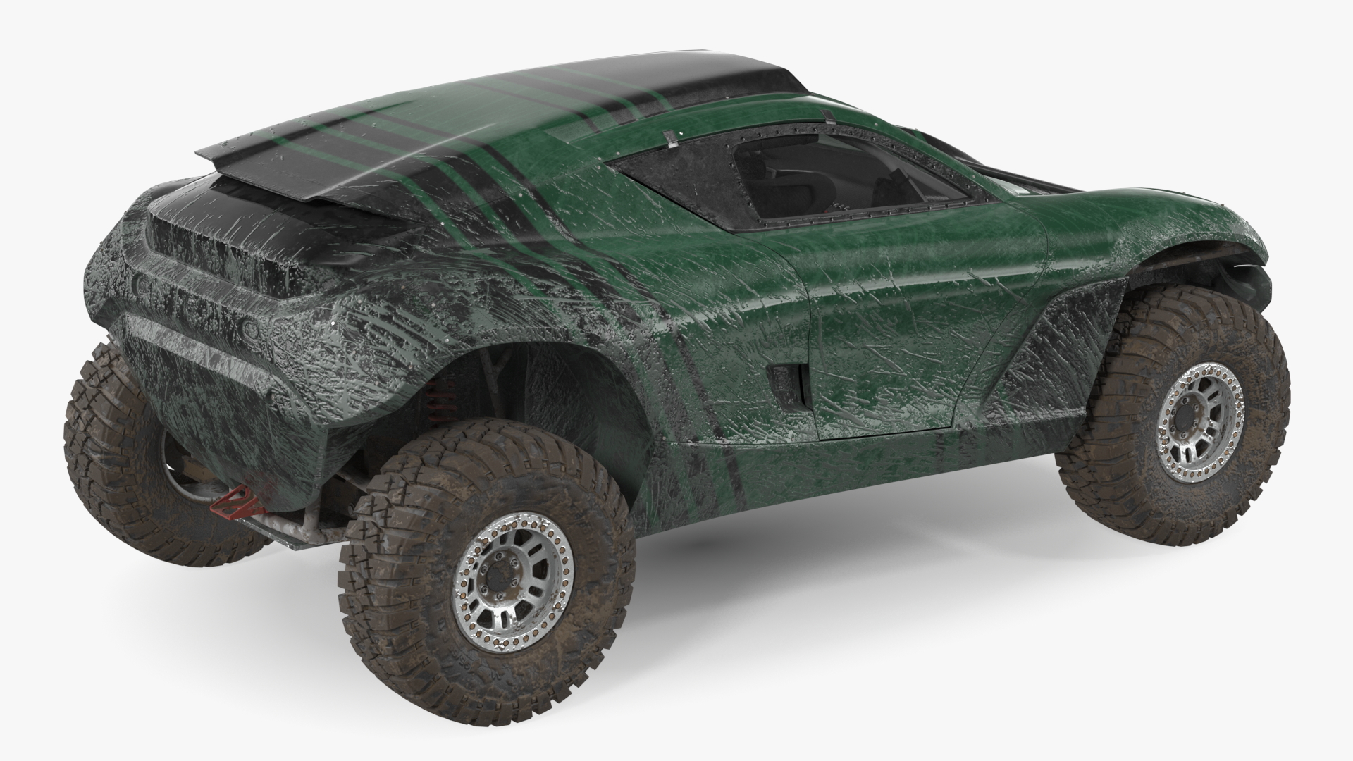 3D Off Road Racing Electric SUV Dirty Rigged