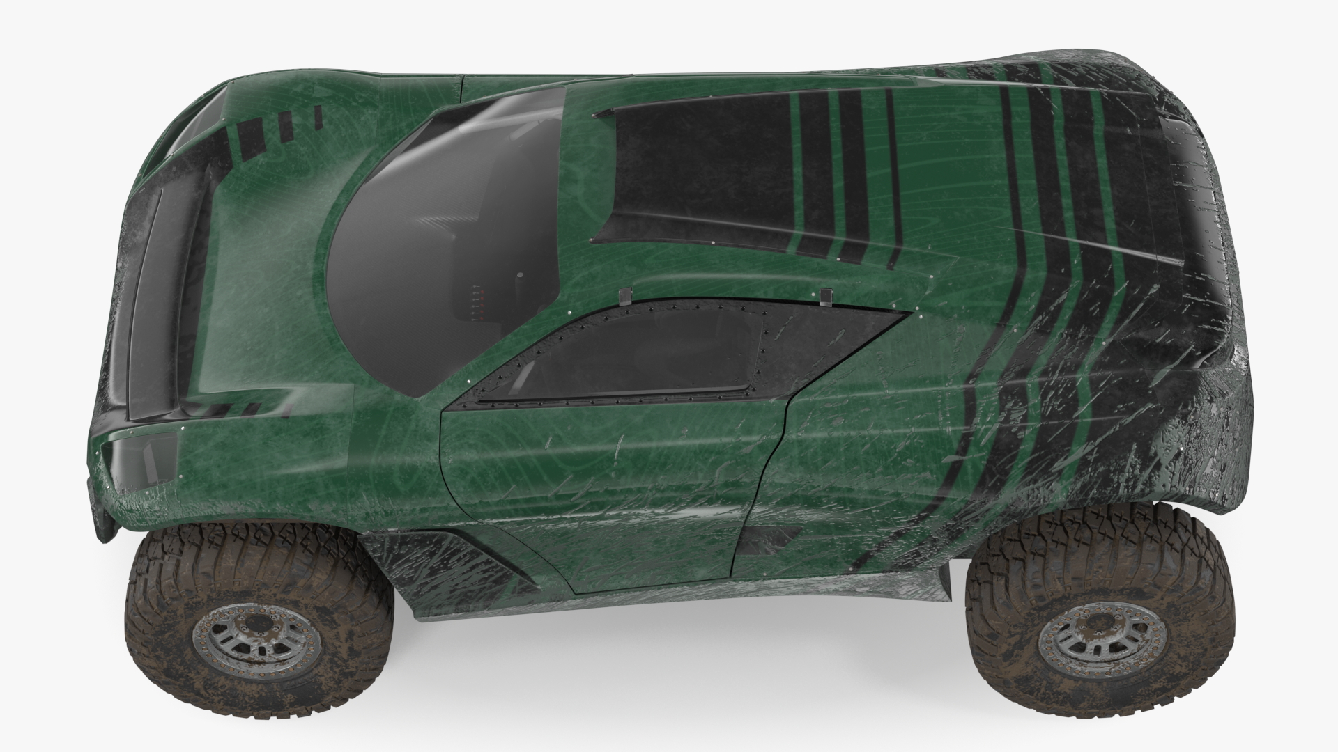 3D Off Road Racing Electric SUV Dirty Rigged