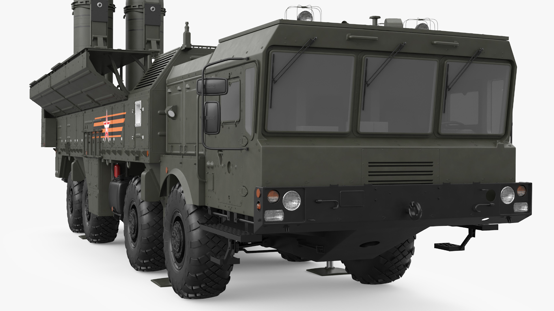 Missile System Iskander SS-26 Stone in Ready 3D model