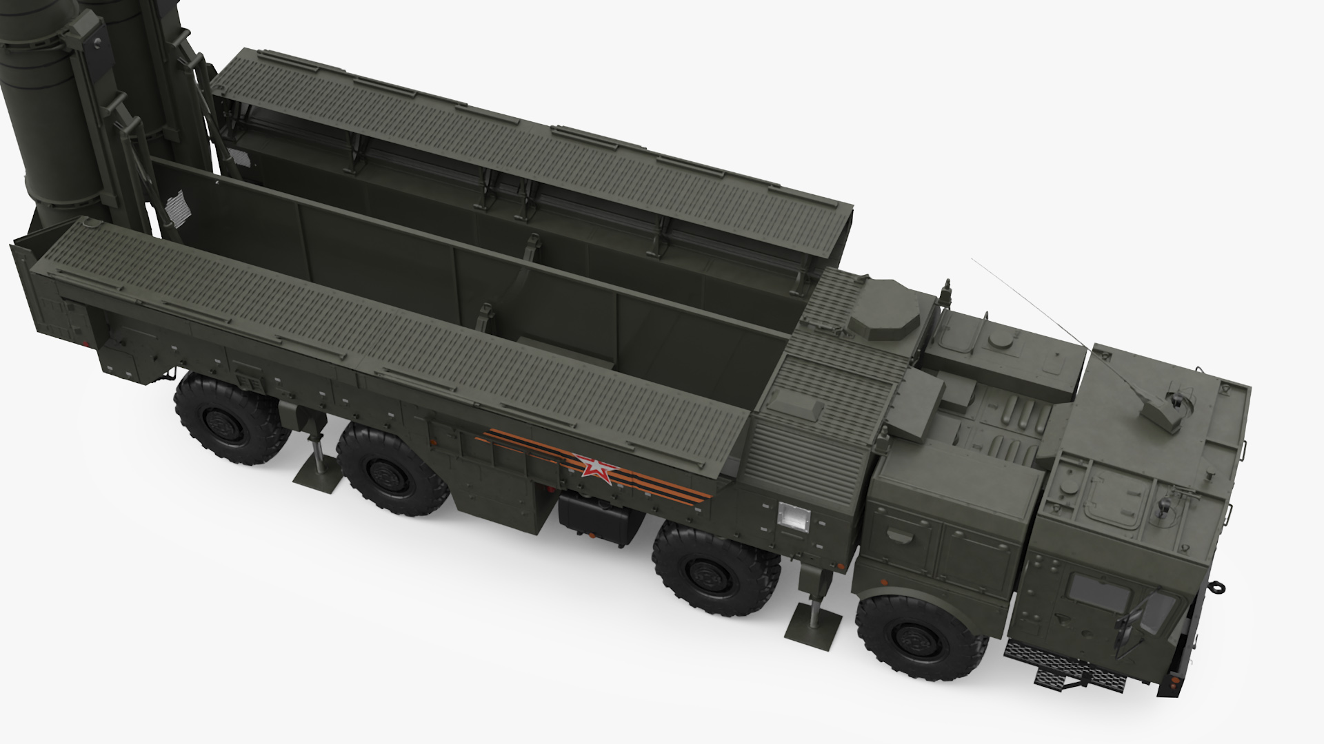Missile System Iskander SS-26 Stone in Ready 3D model