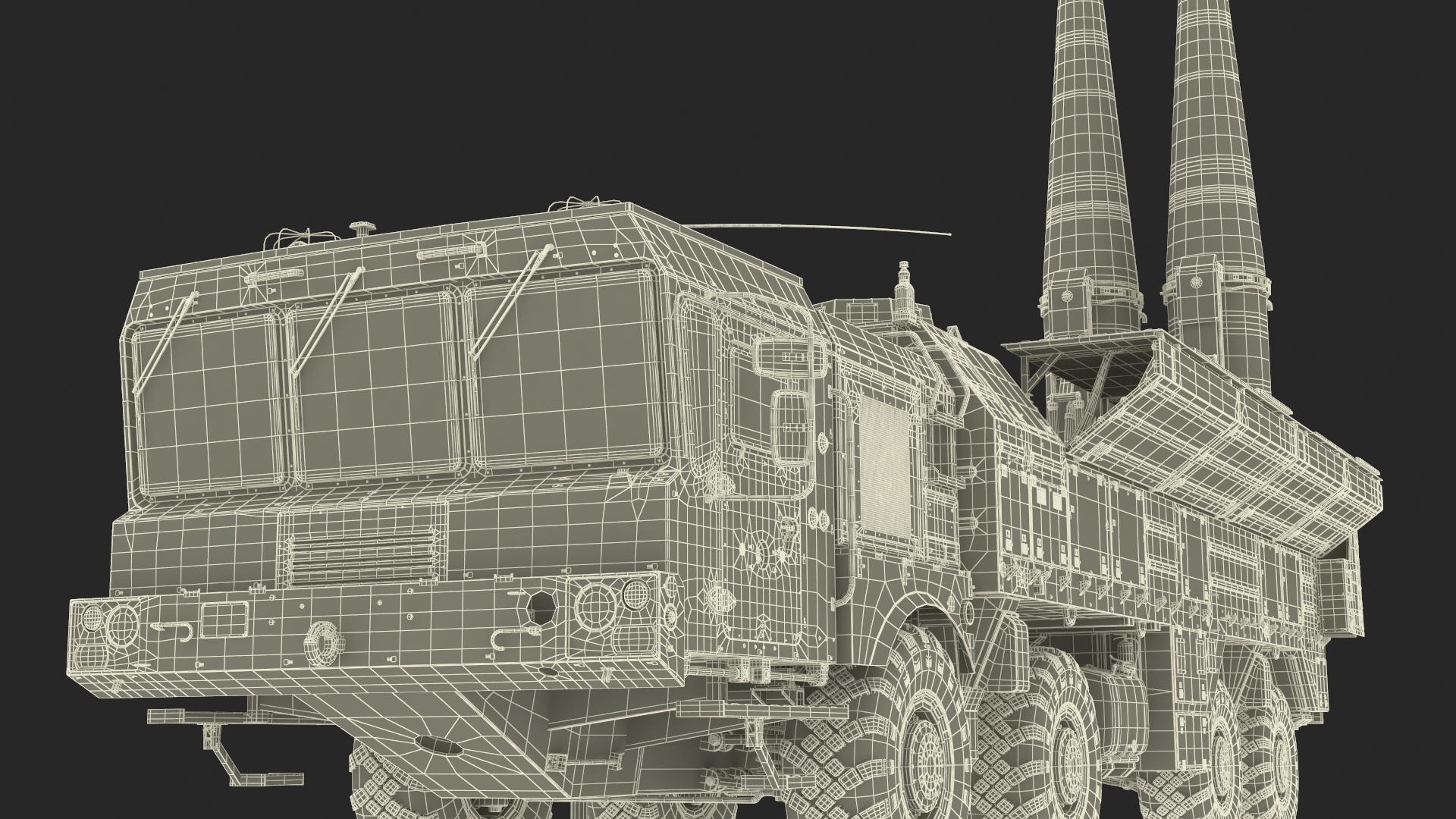 Missile System Iskander SS-26 Stone in Ready 3D model