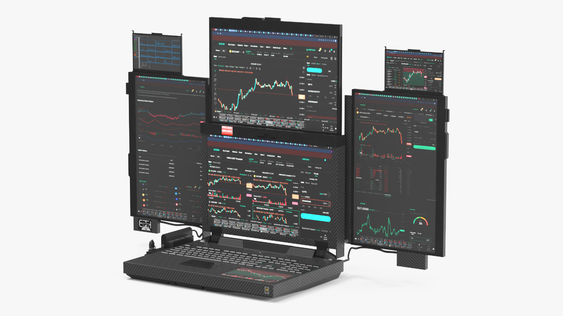 Professional Laptop with Miner Software 3D model