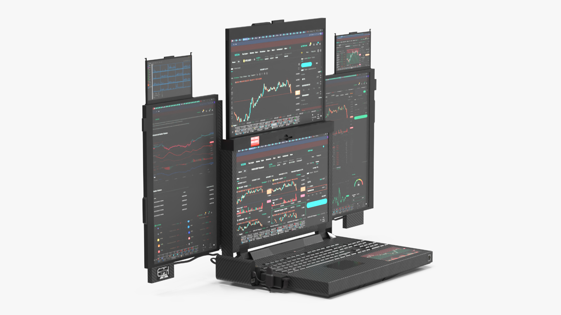 Professional Laptop with Miner Software 3D model