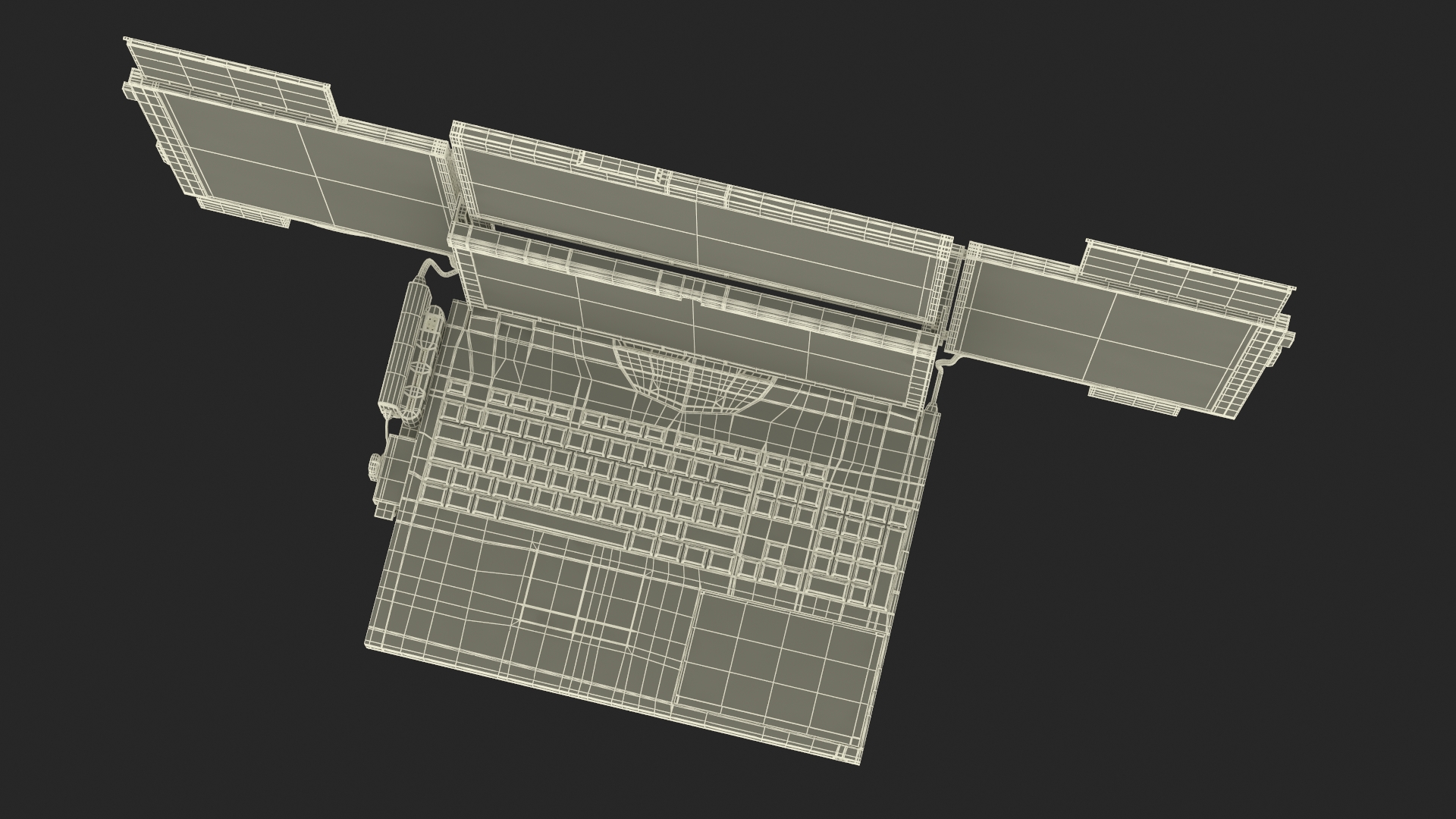 Professional Laptop with Miner Software 3D model
