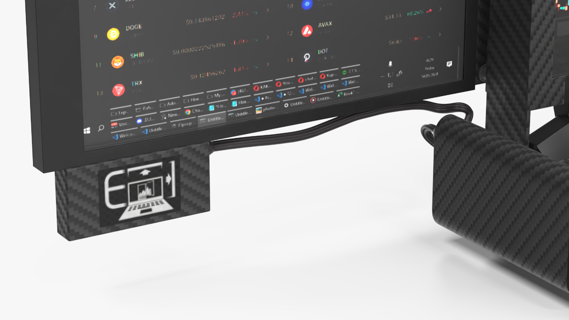 Professional Laptop with Miner Software 3D model