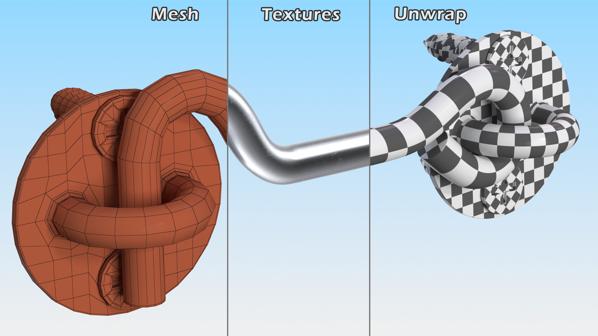 Hook and Eye Latch for Barn Door 3D