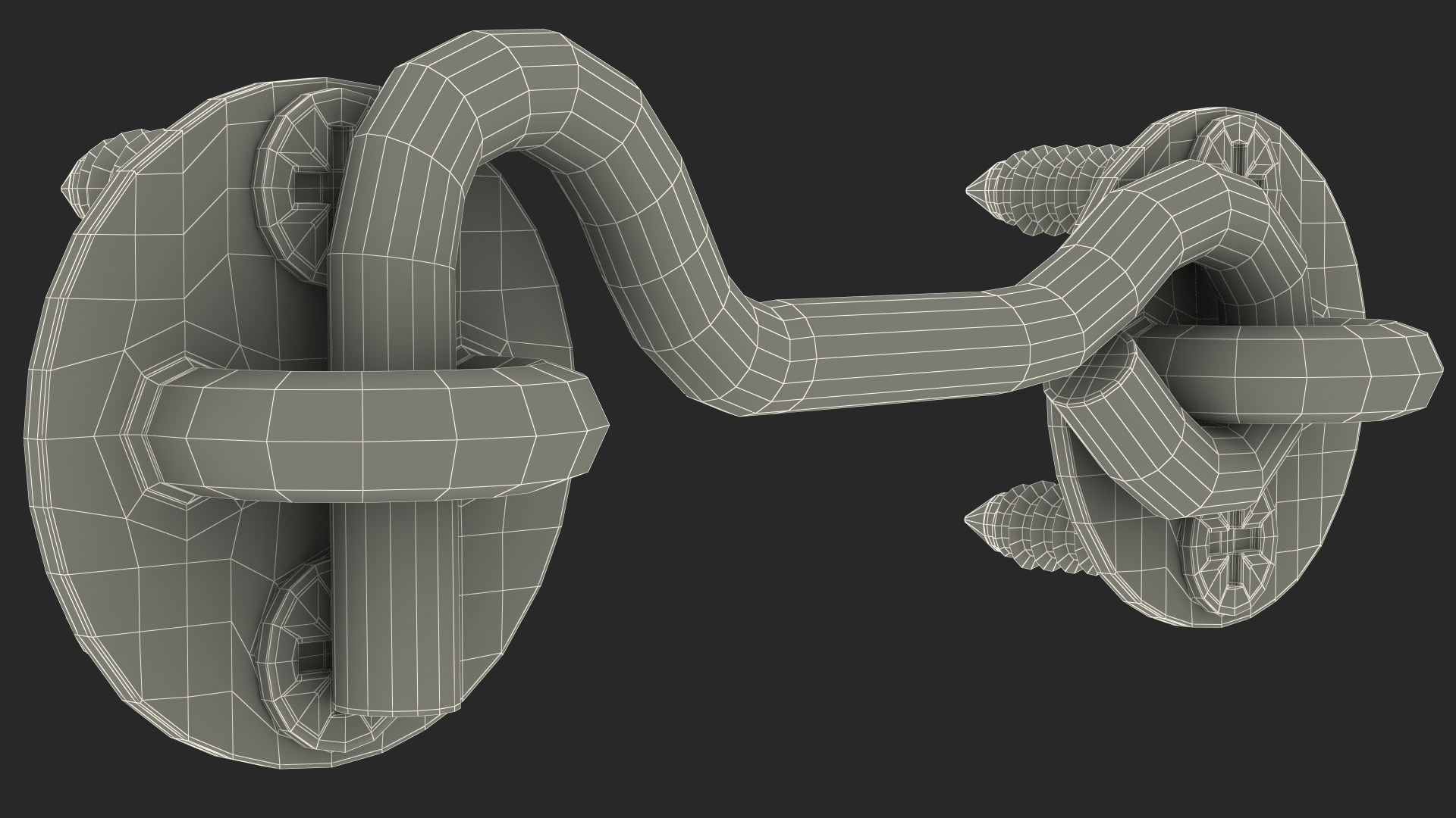 Hook and Eye Latch for Barn Door 3D