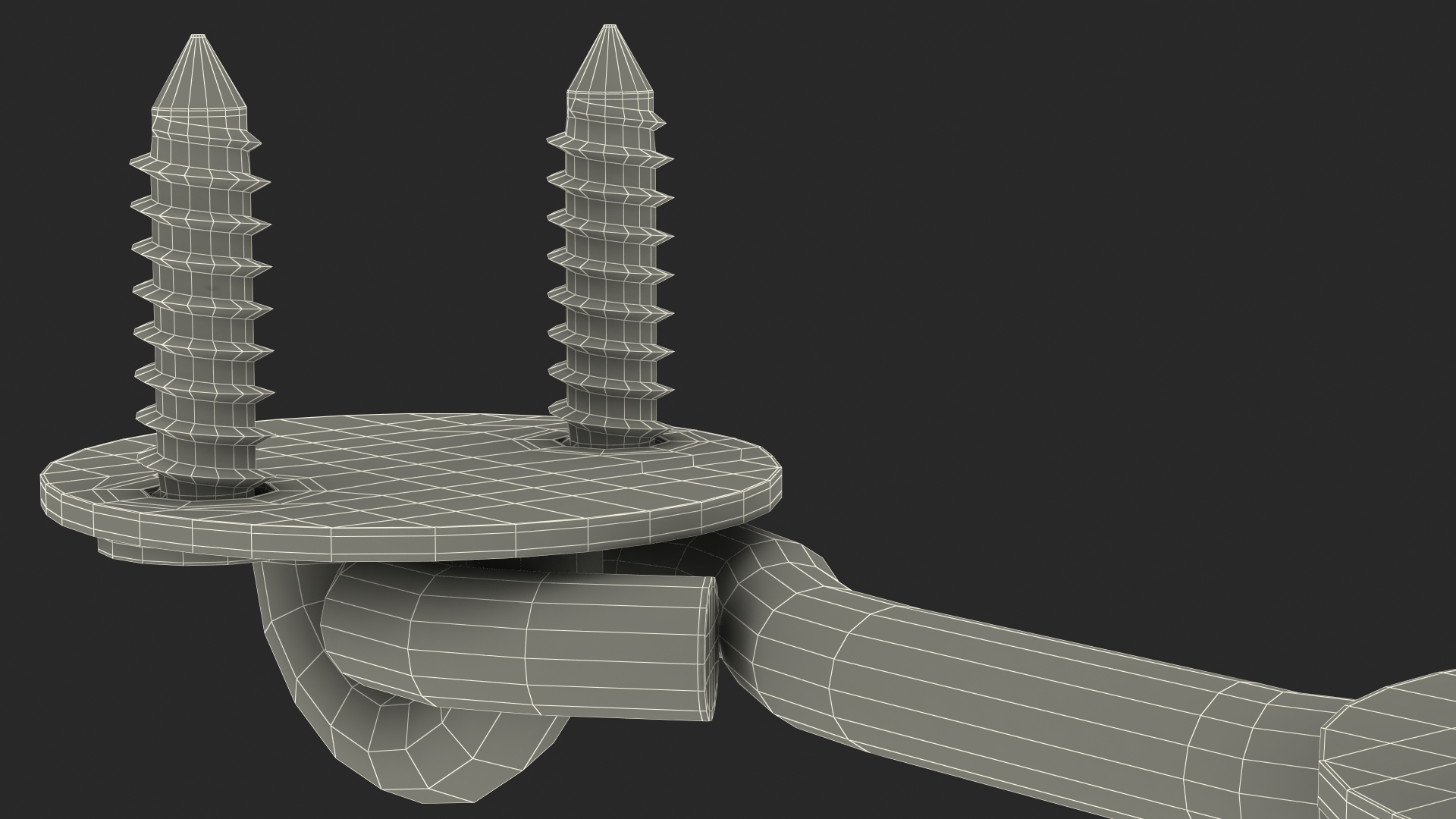 Hook and Eye Latch for Barn Door 3D