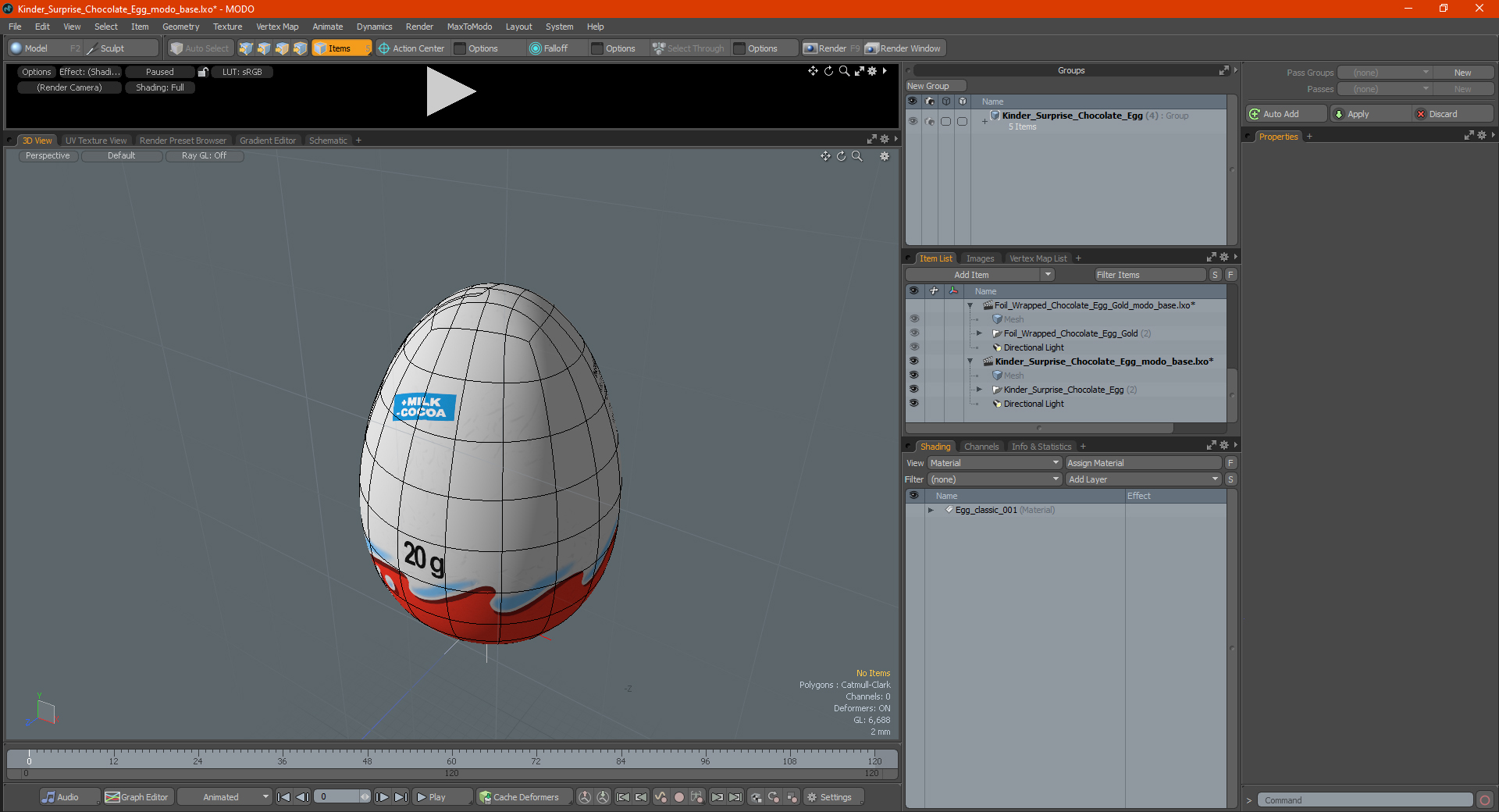Kinder Surprise Chocolate Egg 3D model