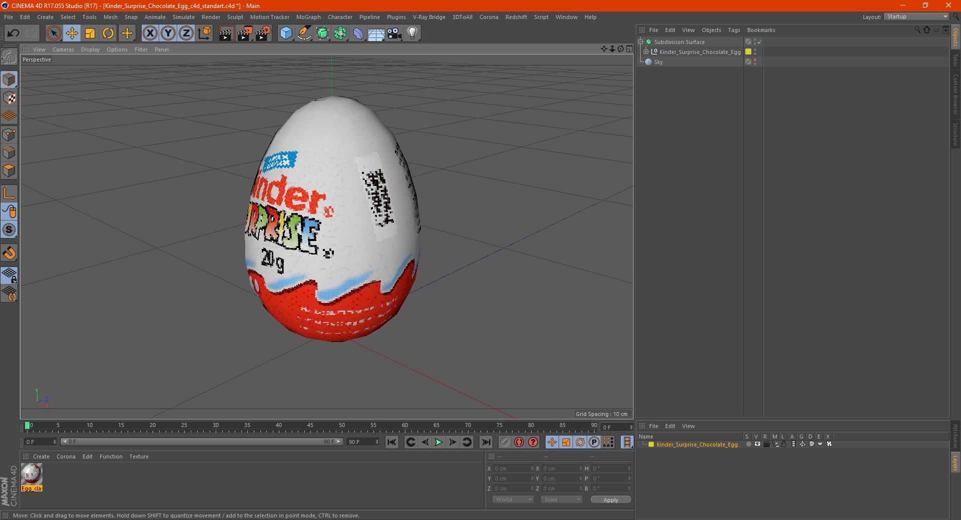 Kinder Surprise Chocolate Egg 3D model
