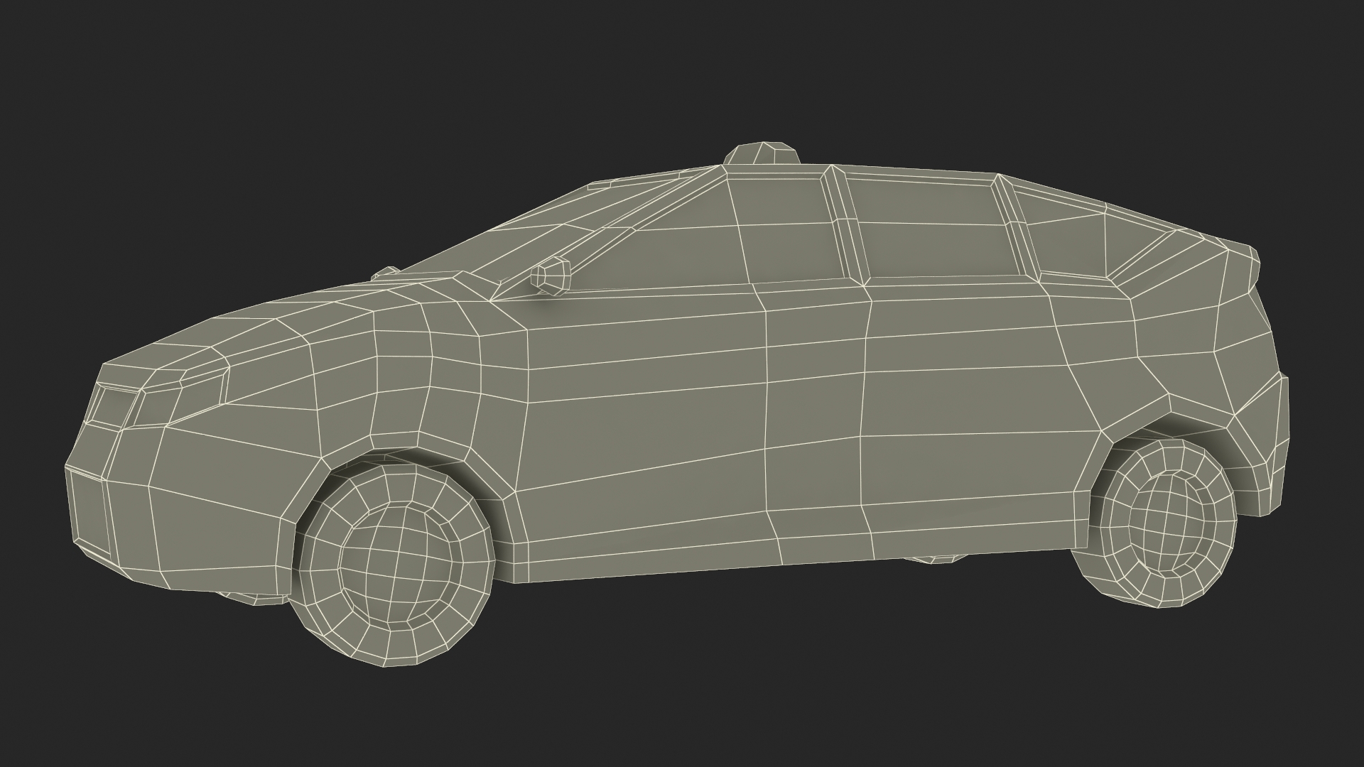 3D Low Poly Stylized Model Taxi model