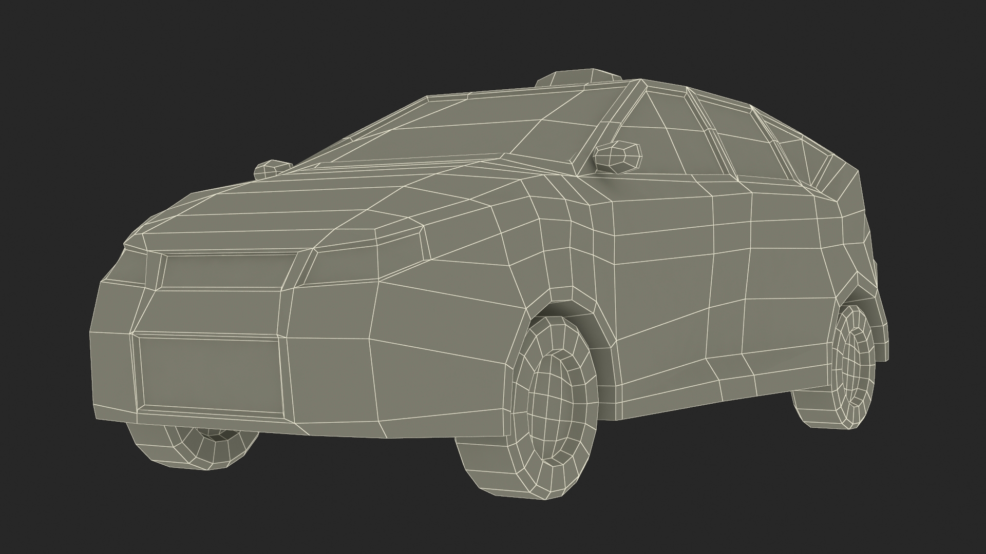 3D Low Poly Stylized Model Taxi model