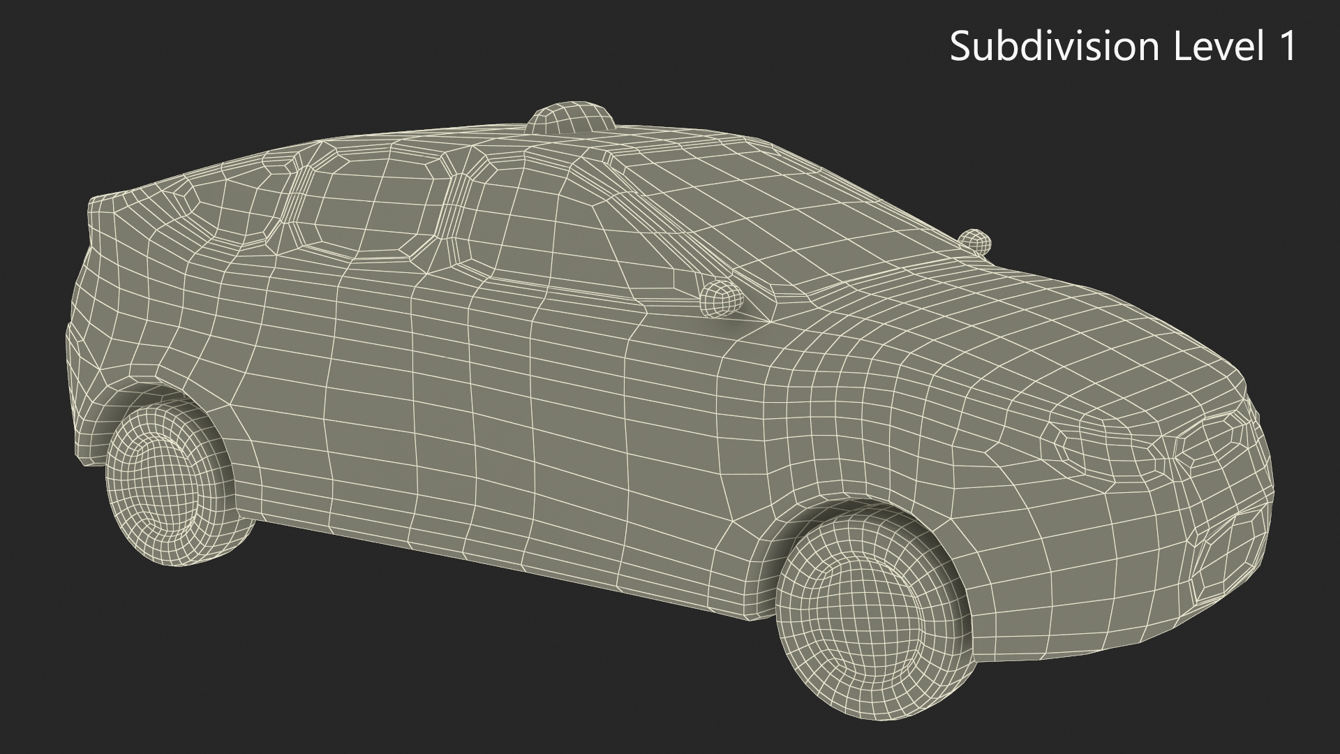 3D Low Poly Stylized Model Taxi model