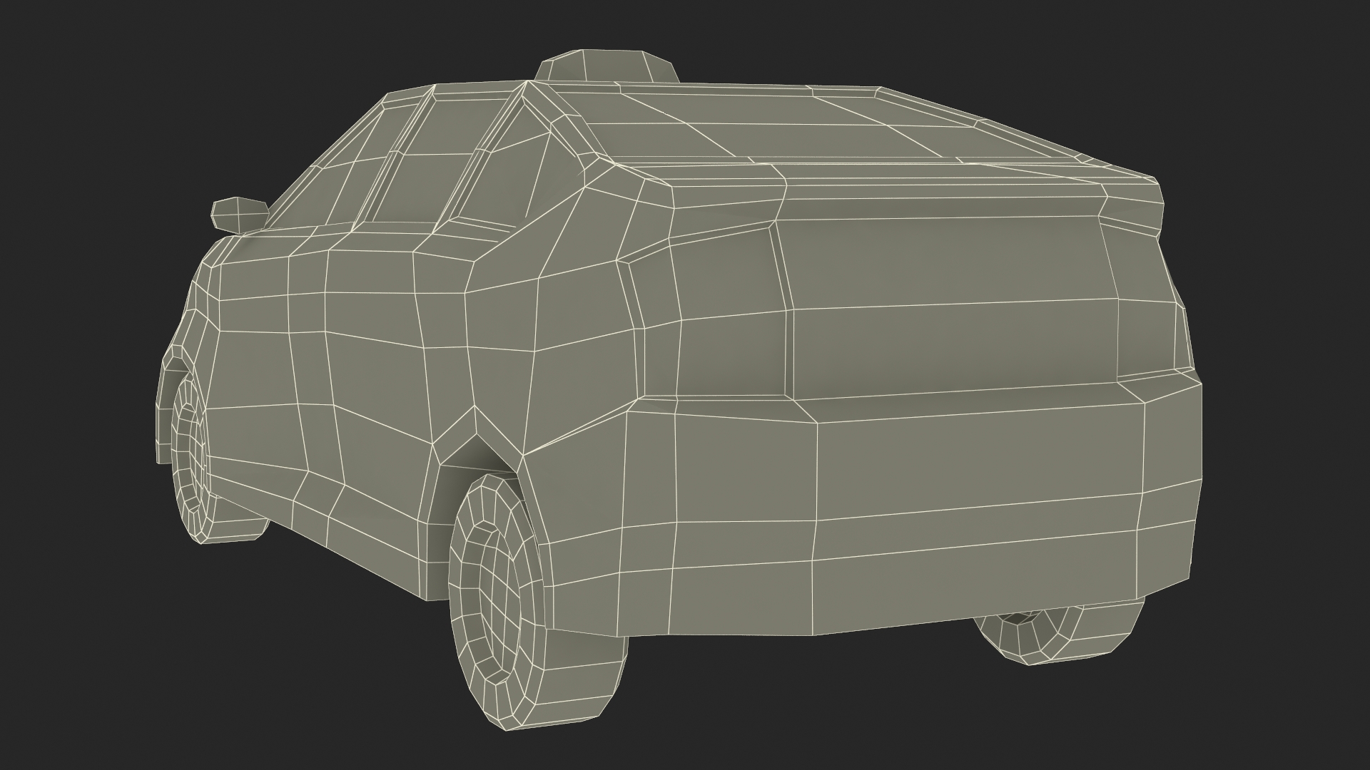 3D Low Poly Stylized Model Taxi model