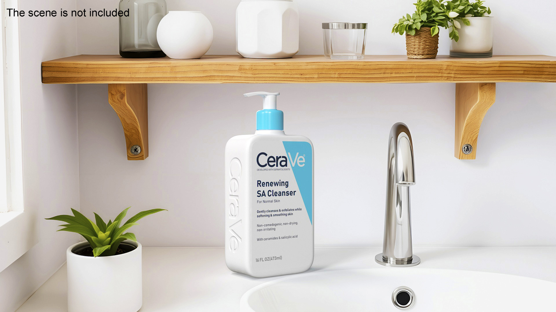 CeraVe Cleanser Dispenser Bottle 473 ml Blue 3D model