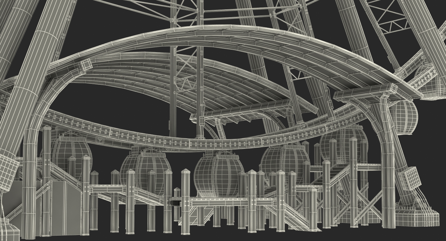 3D Seattle Great Ferris Wheel