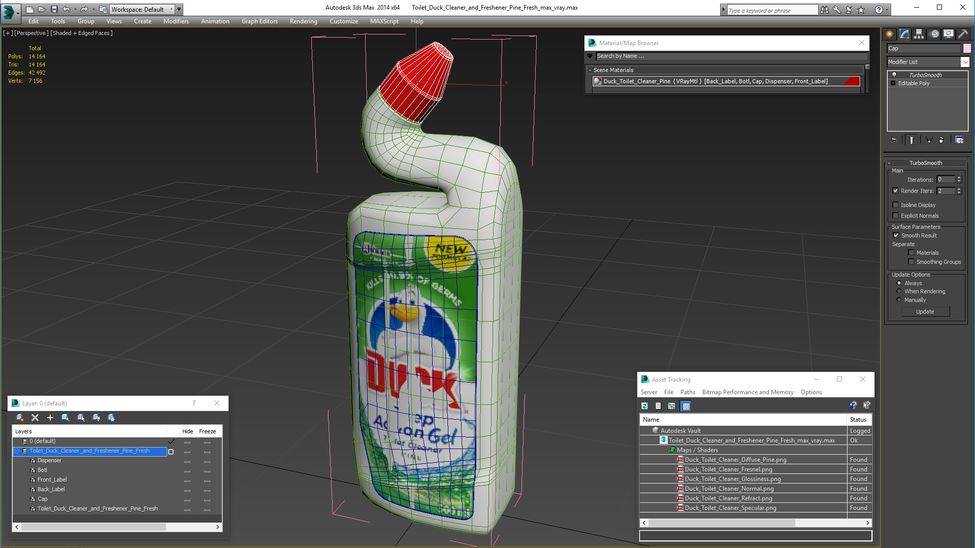 Toilet Duck Cleaner and Freshener Pine Fresh 3D model
