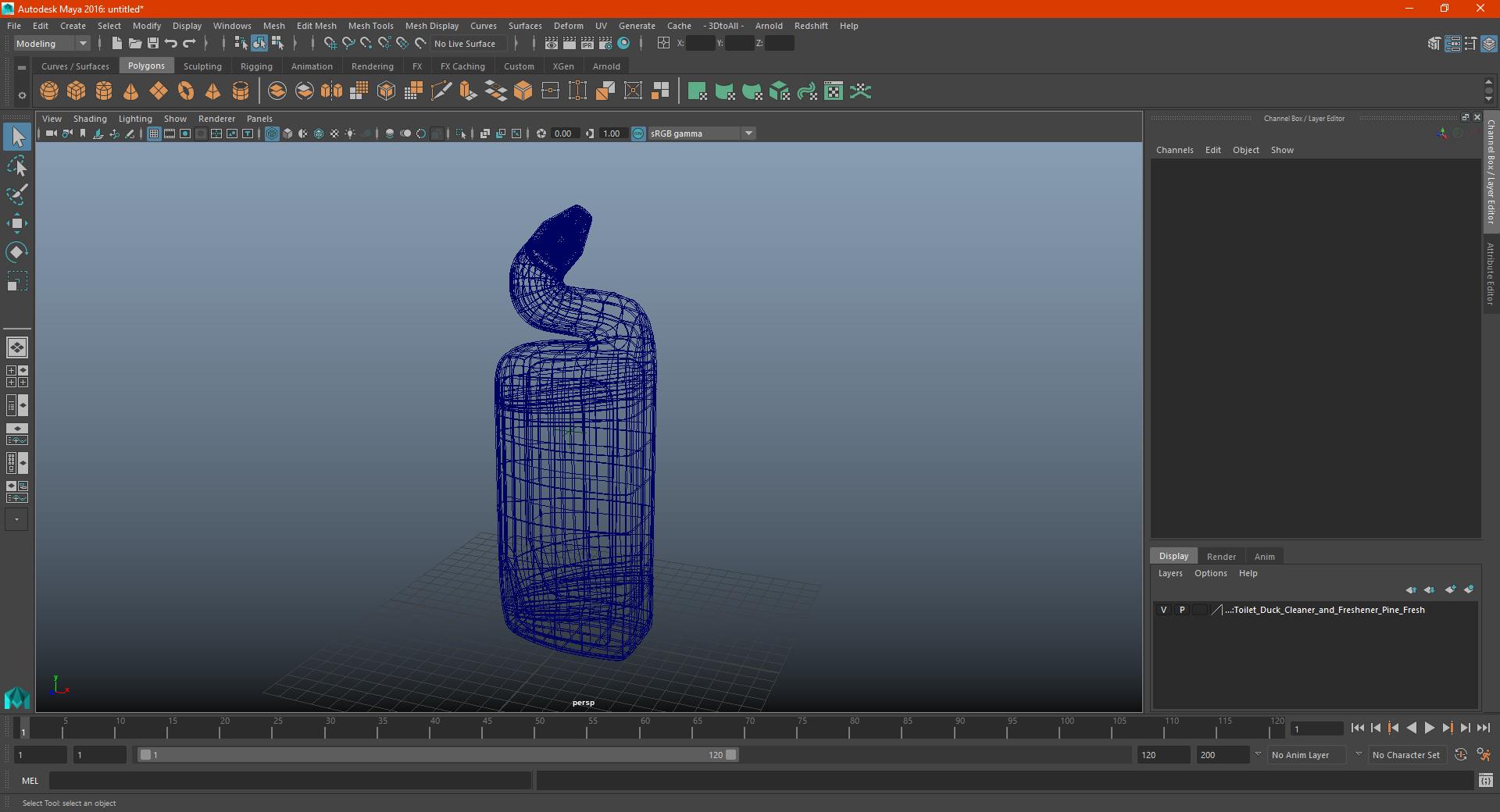 Toilet Duck Cleaner and Freshener Pine Fresh 3D model