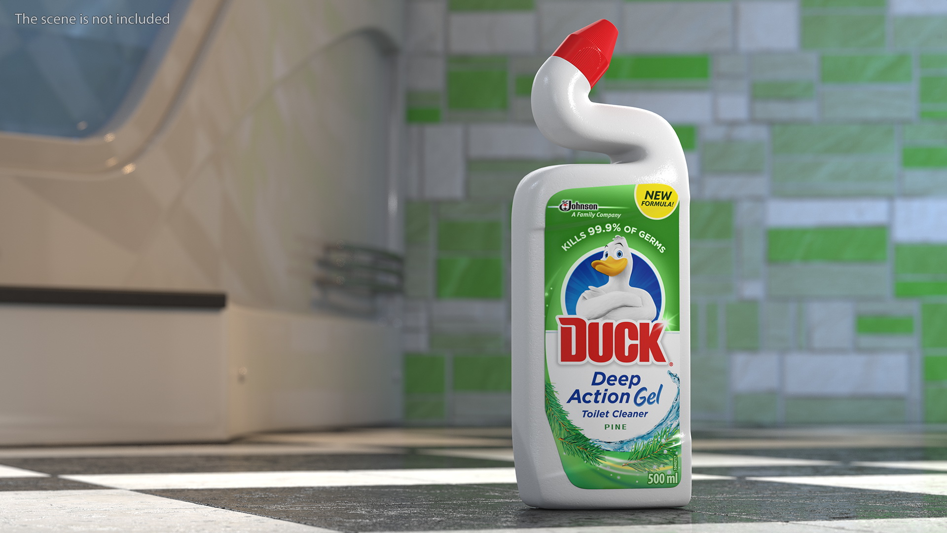Toilet Duck Cleaner and Freshener Pine Fresh 3D model