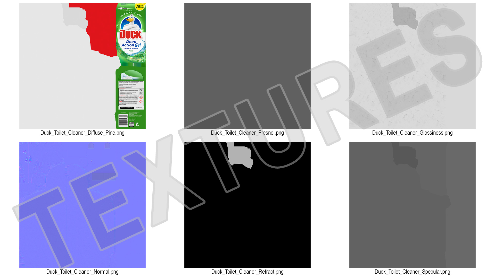 Toilet Duck Cleaner and Freshener Pine Fresh 3D model