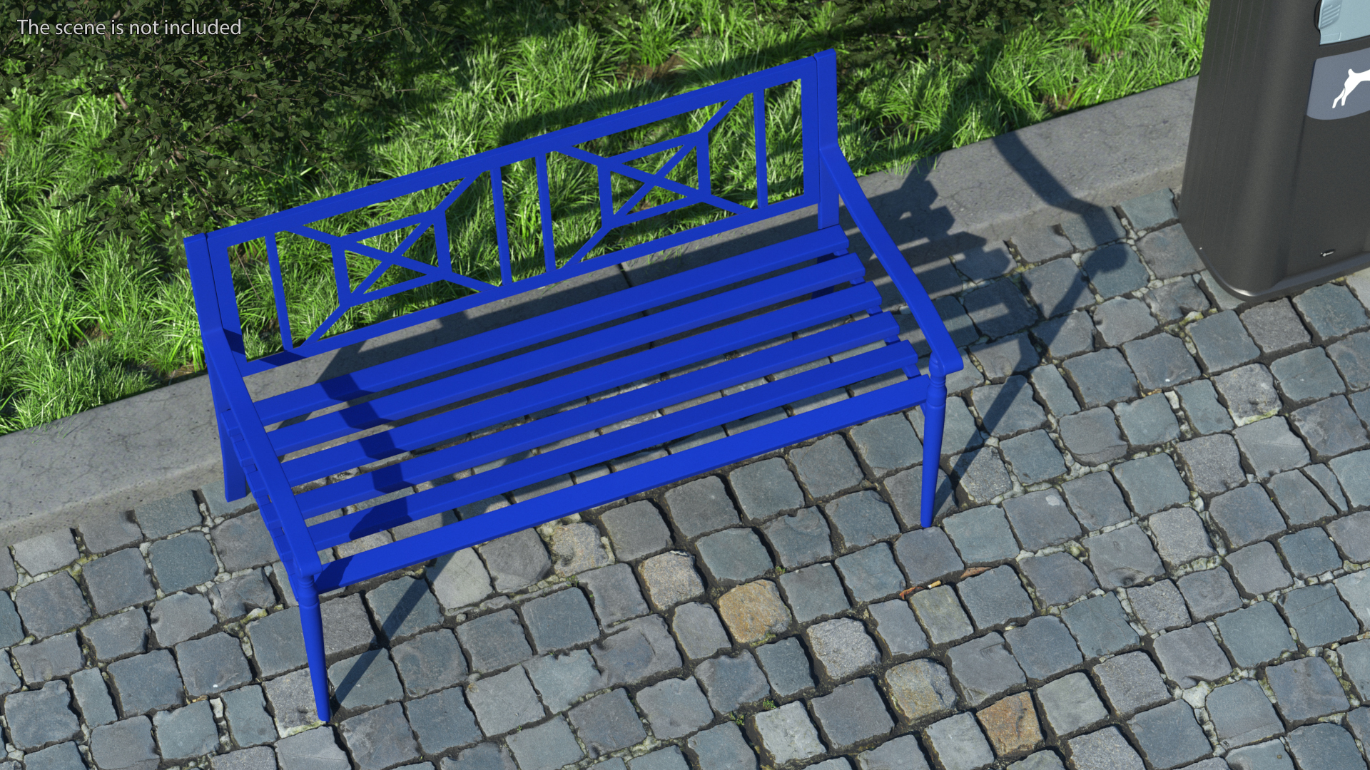 3D model Park Bench Blue