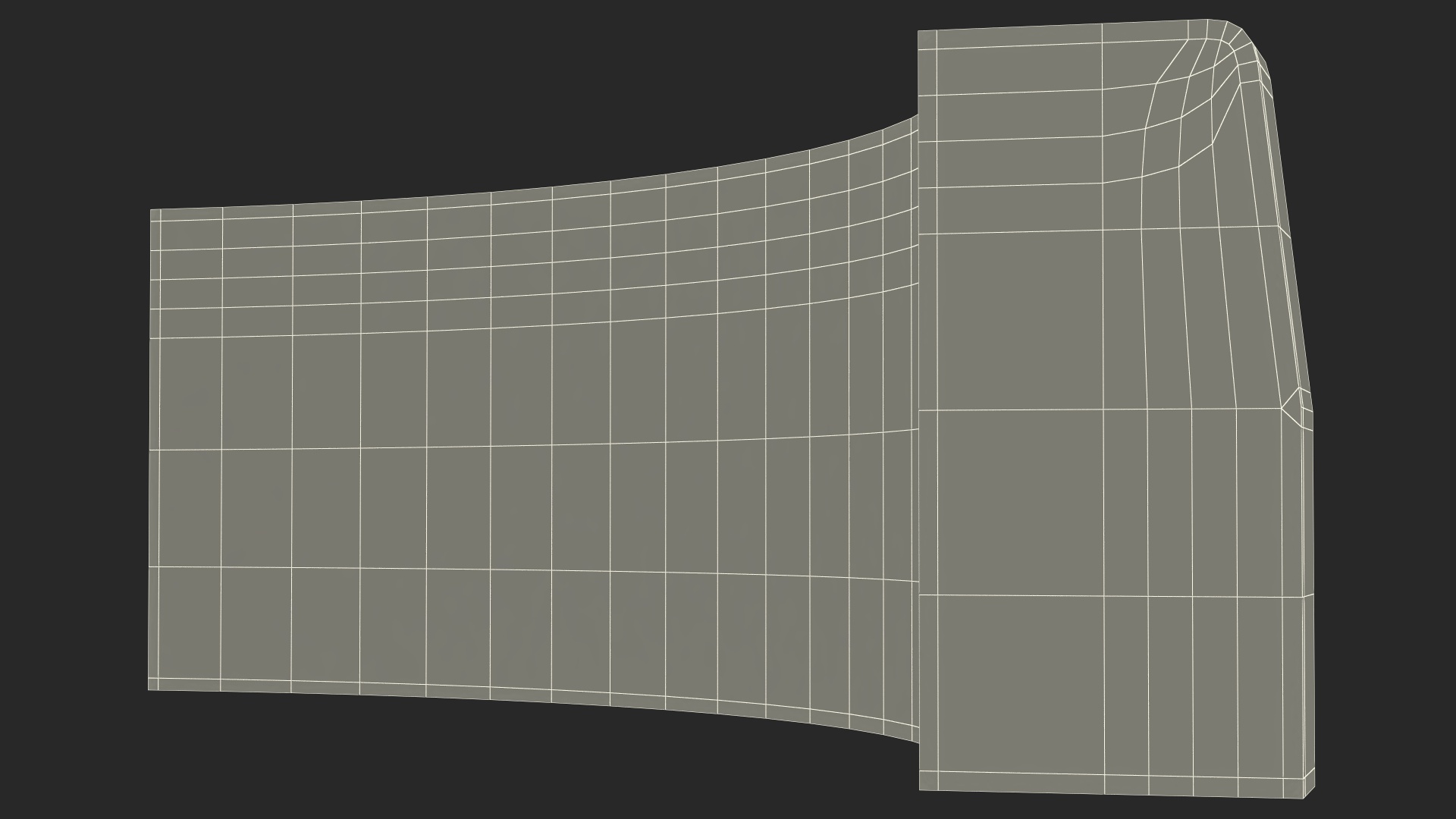 3D Concrete Curb Rounded