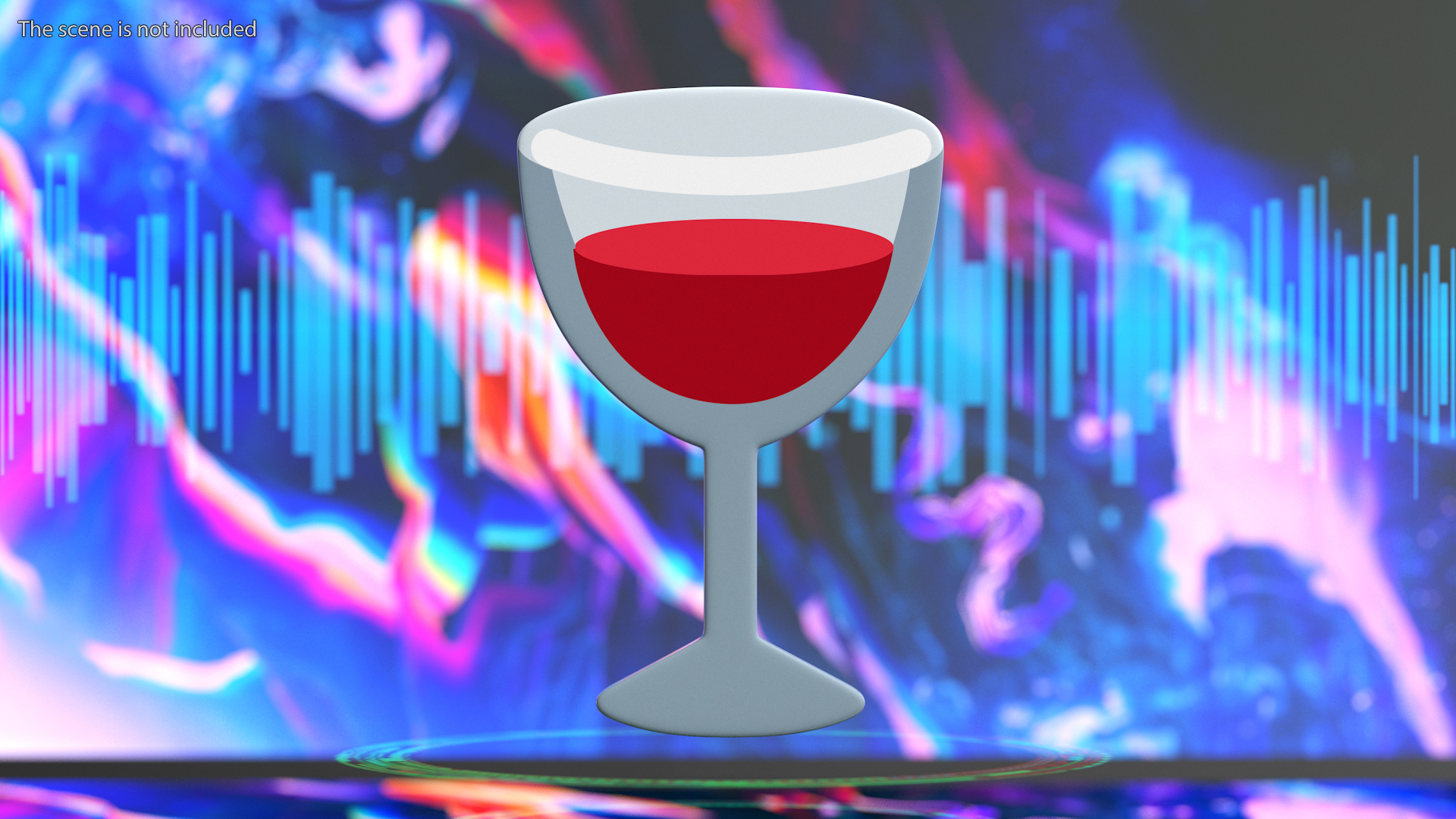 3D Wine Glass Emoji