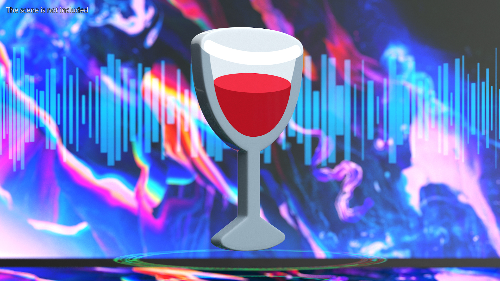 3D Wine Glass Emoji