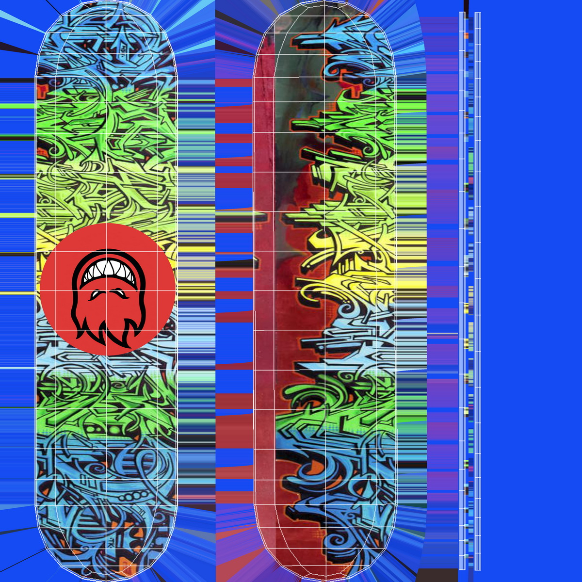 Classic Skateboard Spitfire Logo 3D