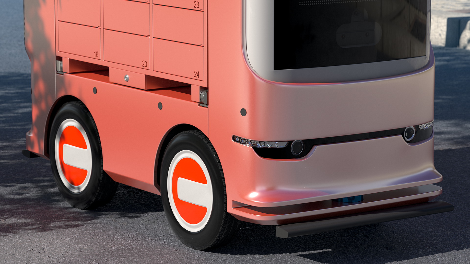 3D Unmanned Ground Vehicle Delivery Robot model