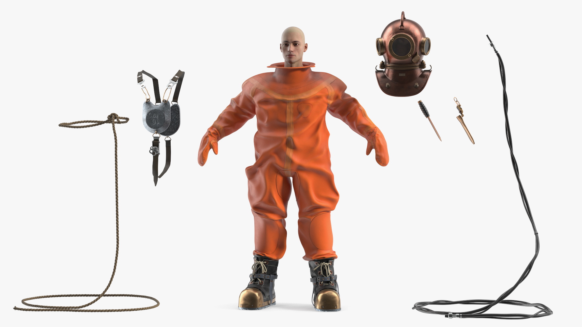 Retro Diving Gear 3D