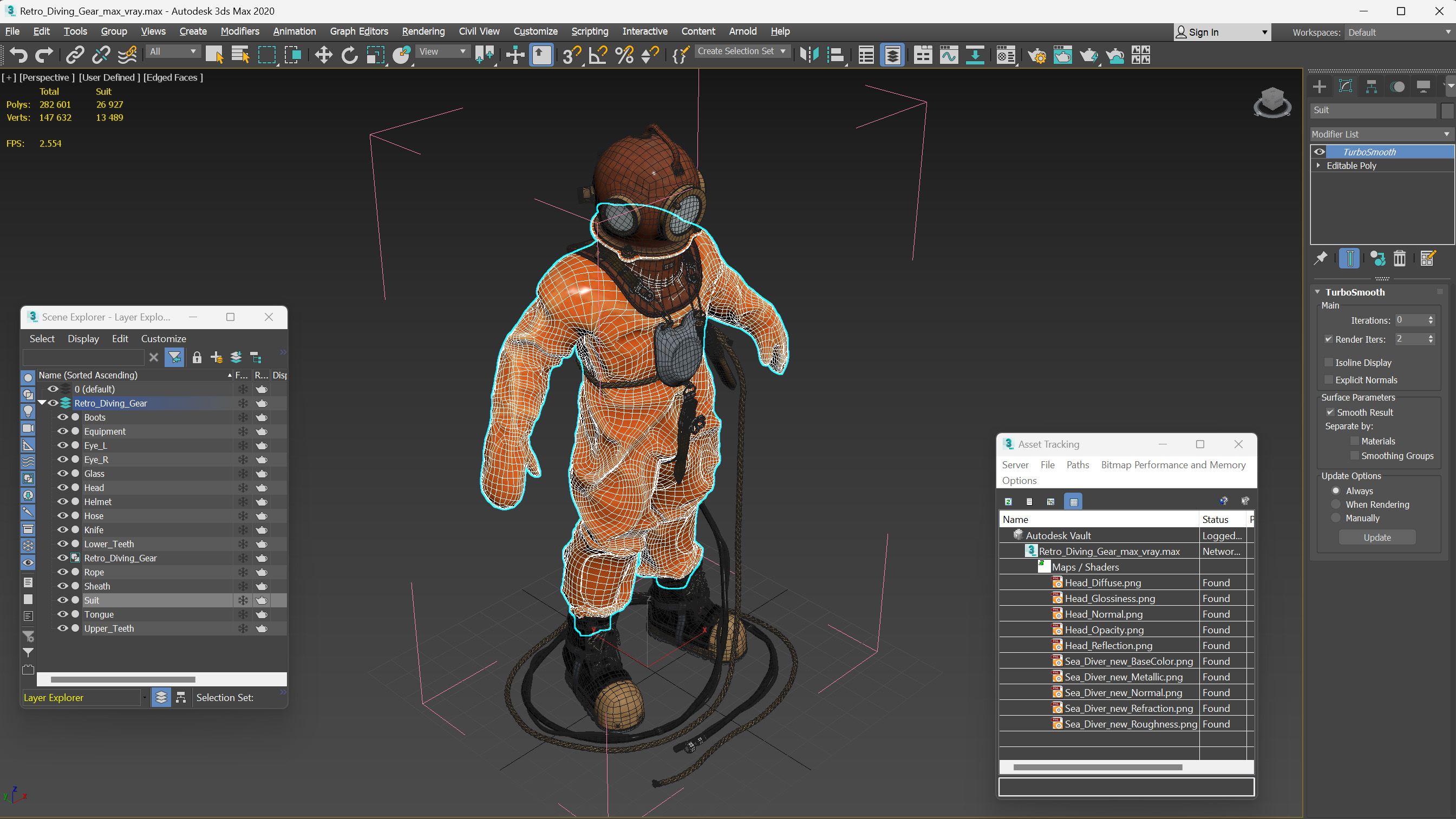 Retro Diving Gear 3D