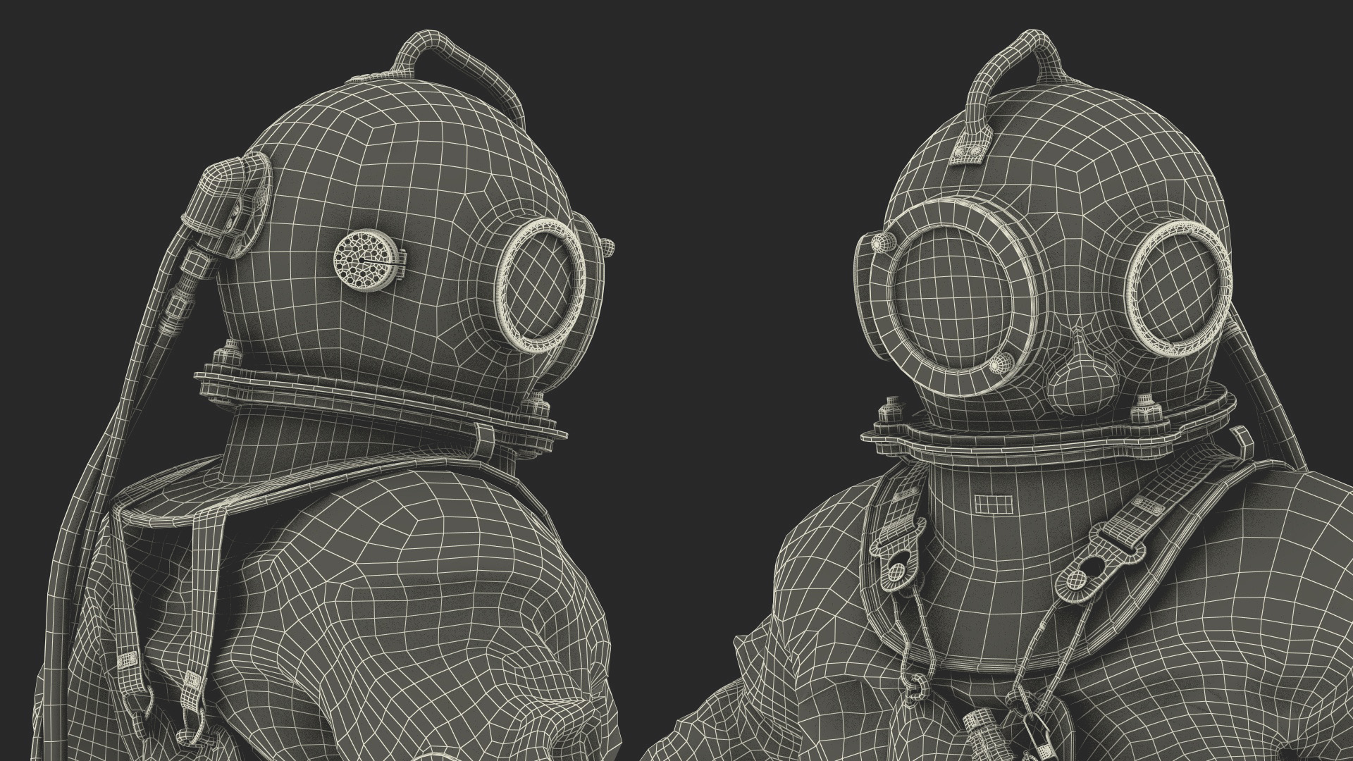 Retro Diving Gear 3D