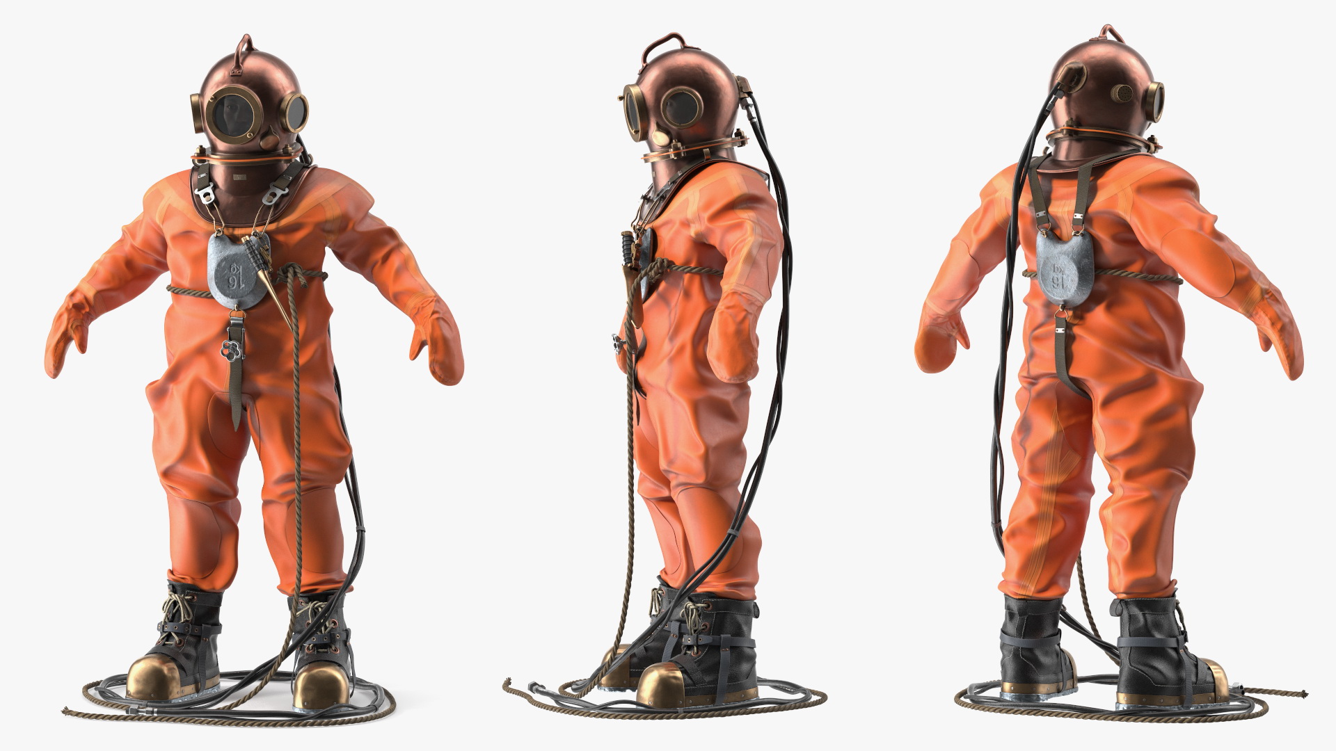 Retro Diving Gear 3D