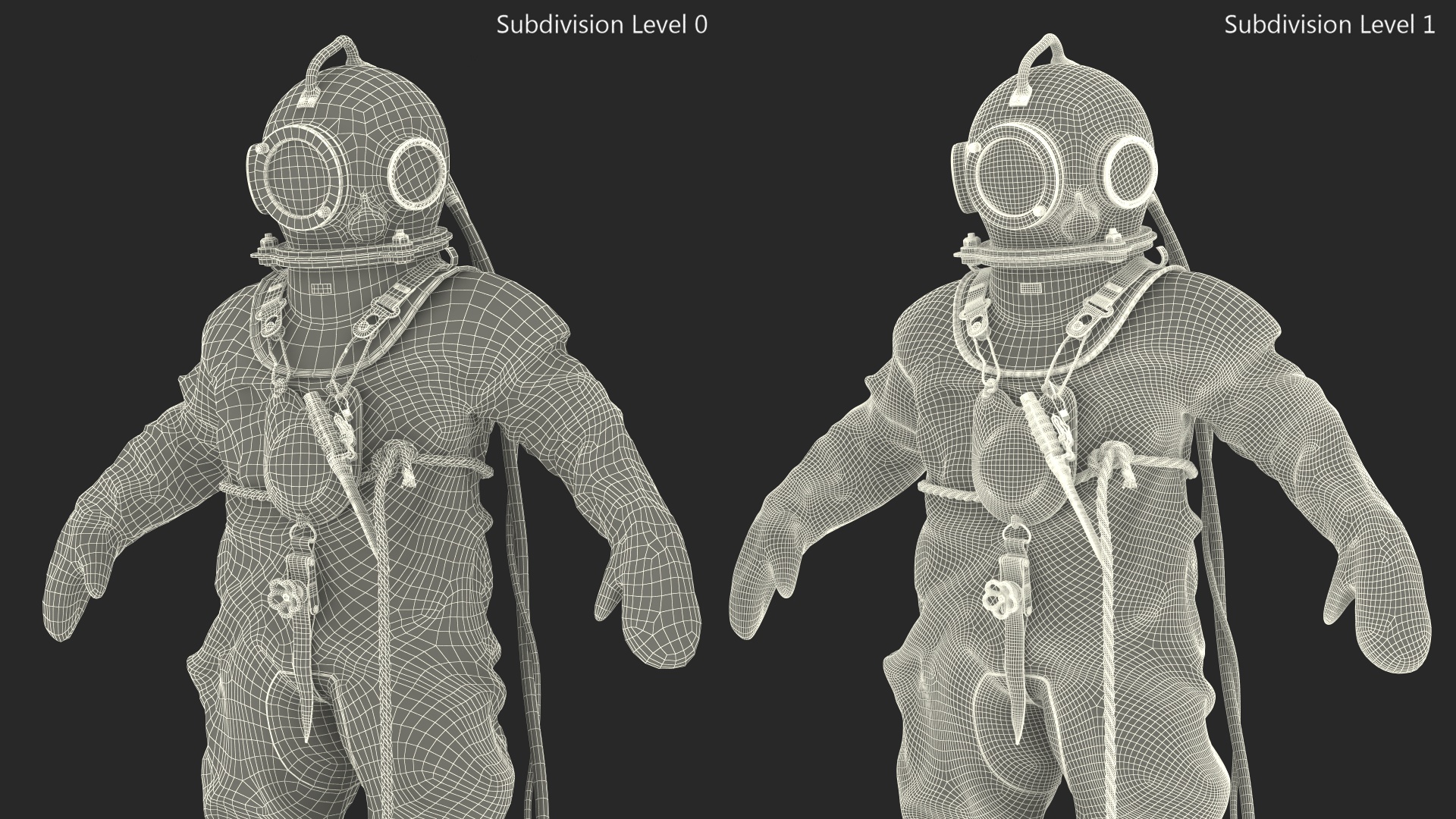 Retro Diving Gear 3D