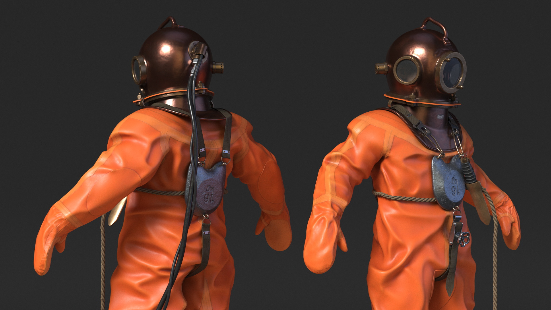 Retro Diving Gear 3D