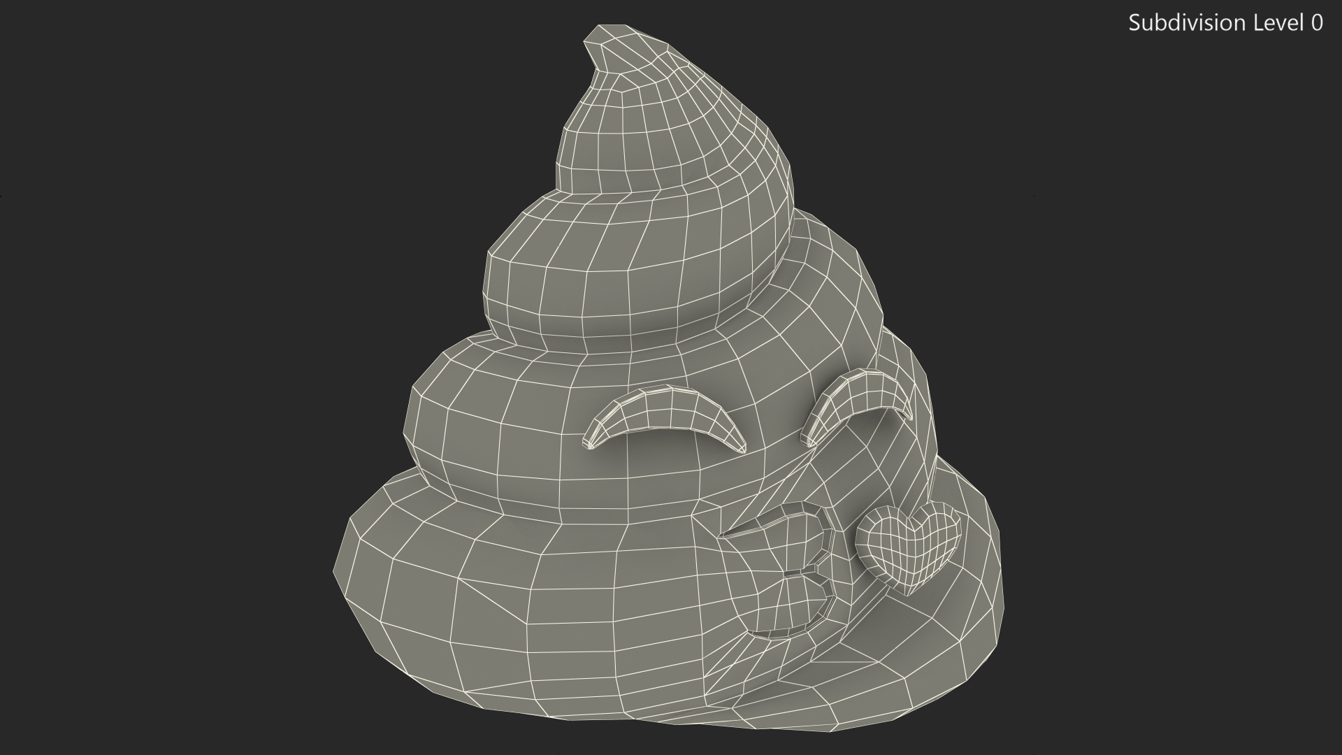 Kissing Face Poop Emoji Smile 3D model
