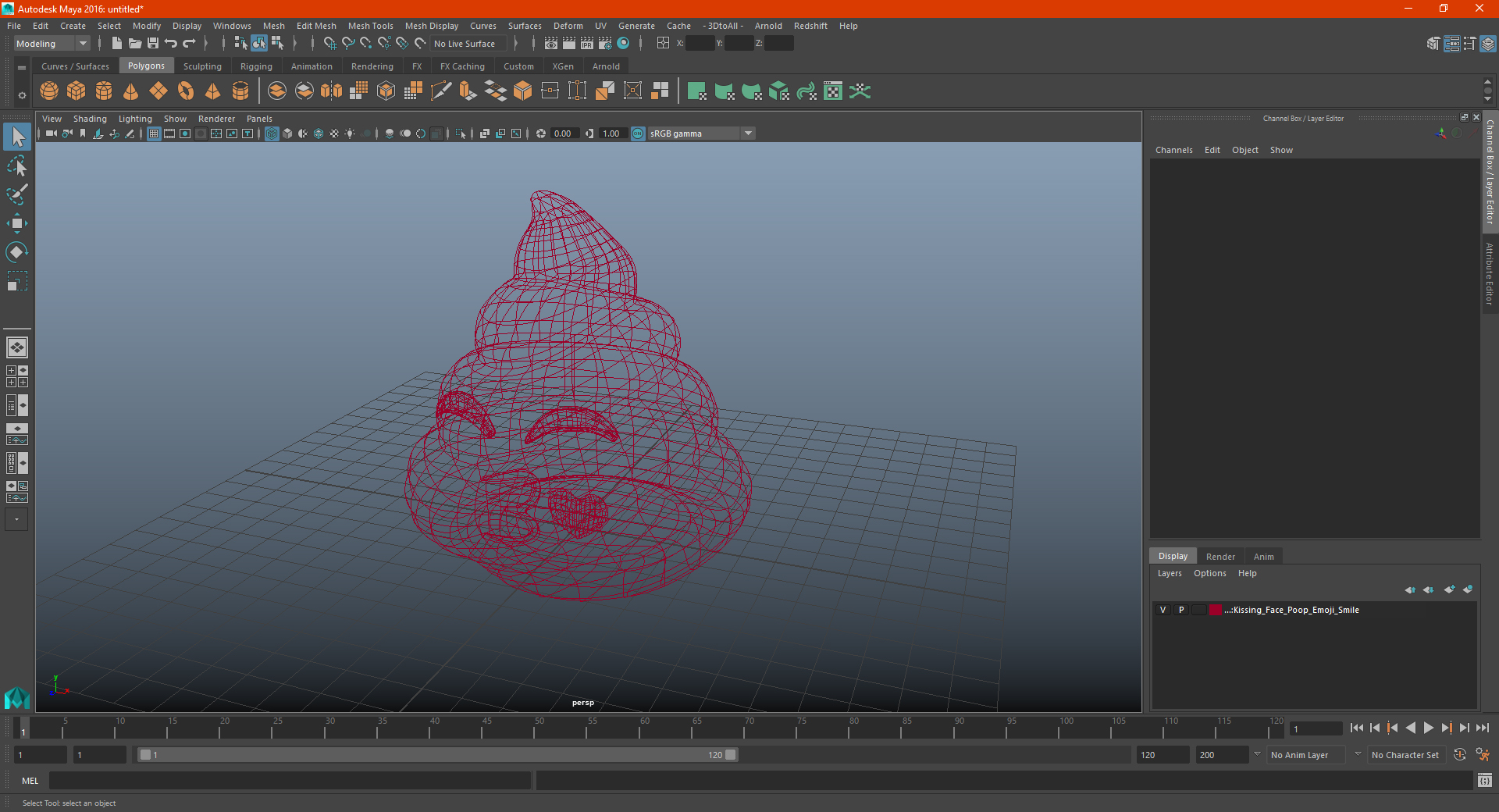 Kissing Face Poop Emoji Smile 3D model