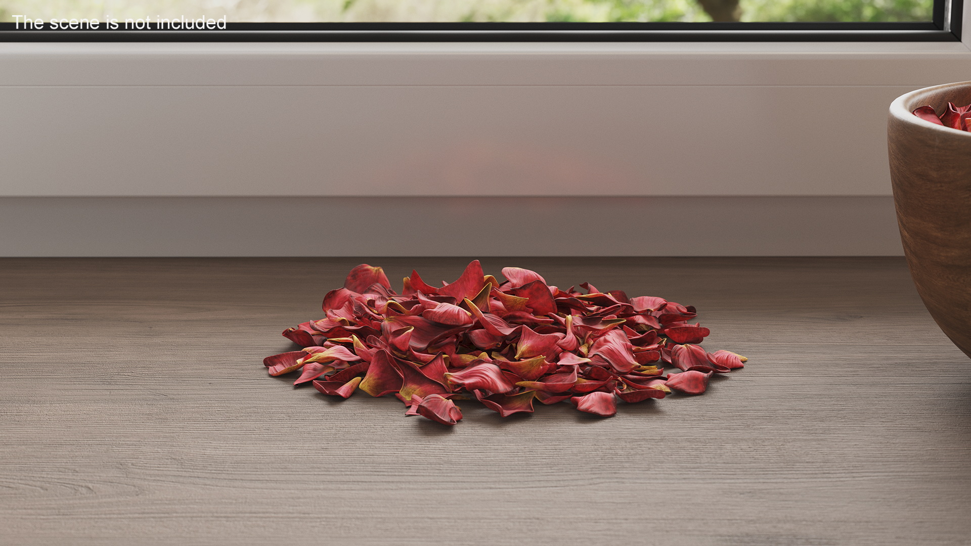 Dried Rose Petals Pile 3D