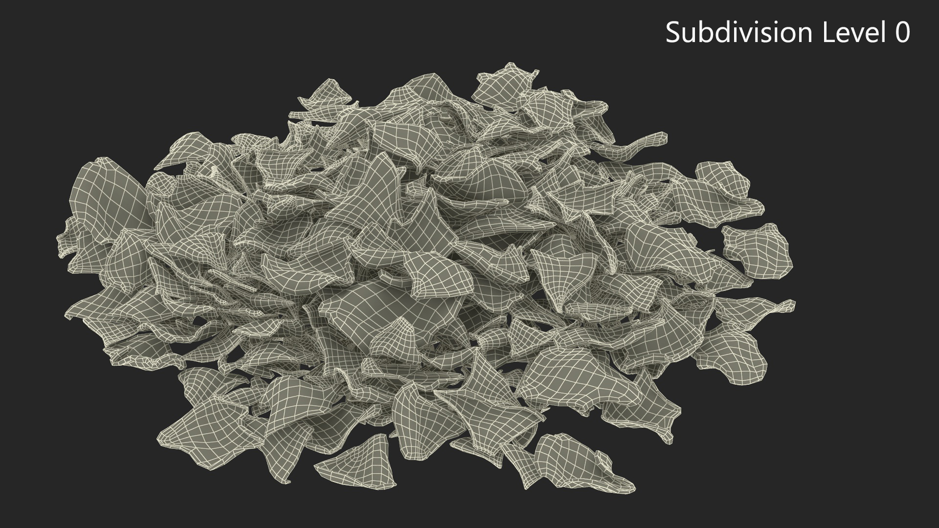 Dried Rose Petals Pile 3D
