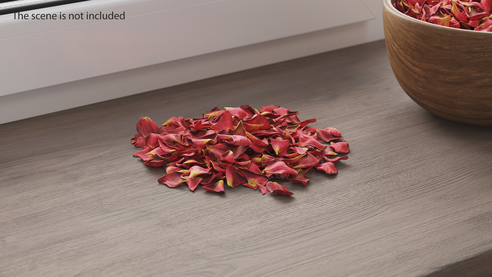 Dried Rose Petals Pile 3D
