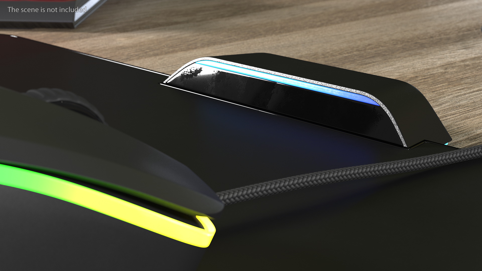 HyperX Pulsefire Surge Mouse with Mouse Pad Set switched On 3D model