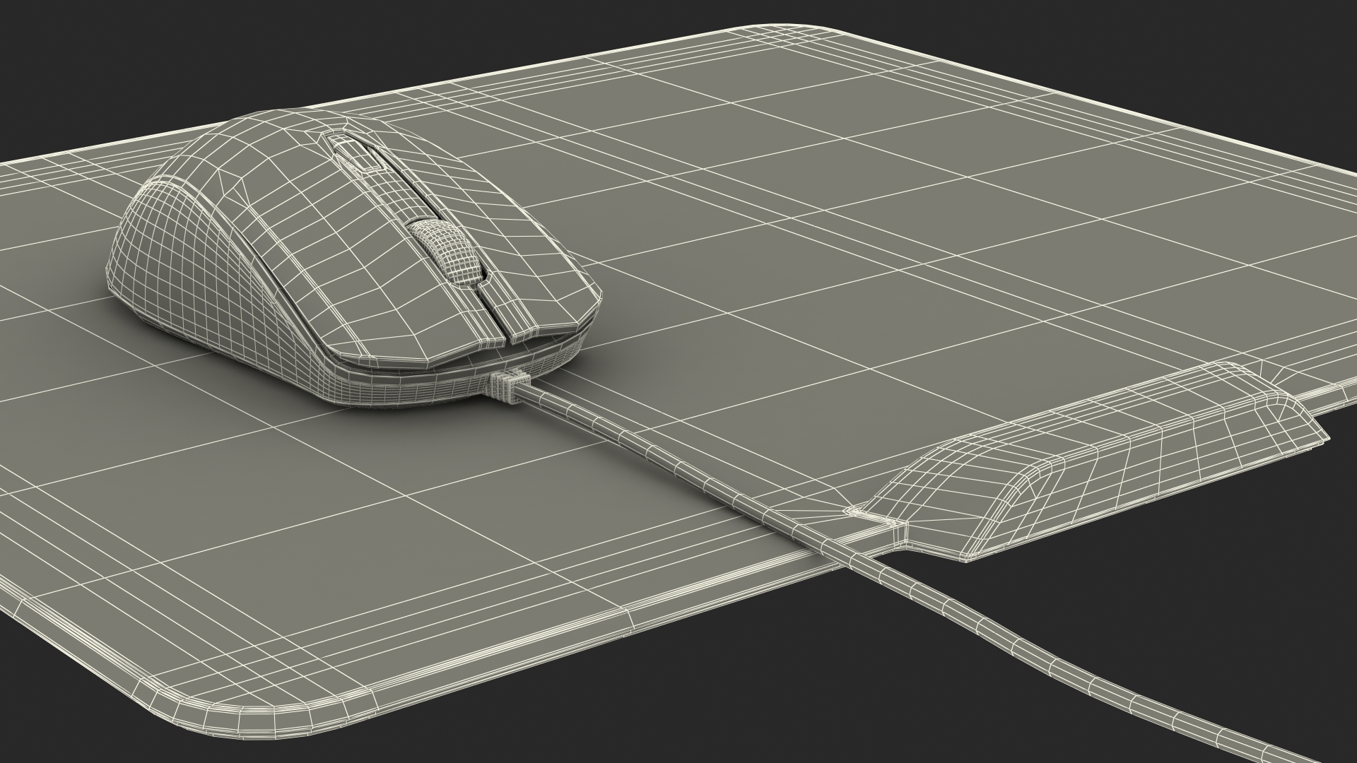 HyperX Pulsefire Surge Mouse with Mouse Pad Set switched On 3D model