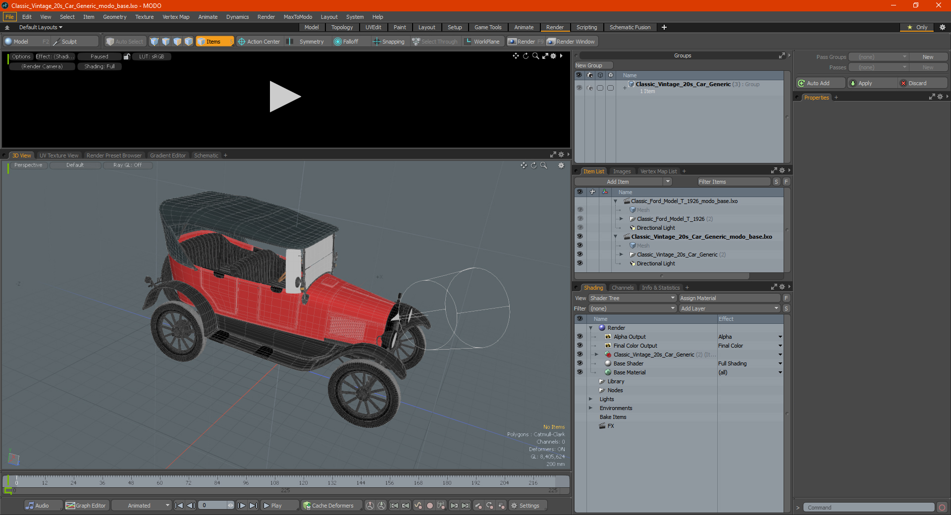 3D Classic Vintage 20s Car Generic