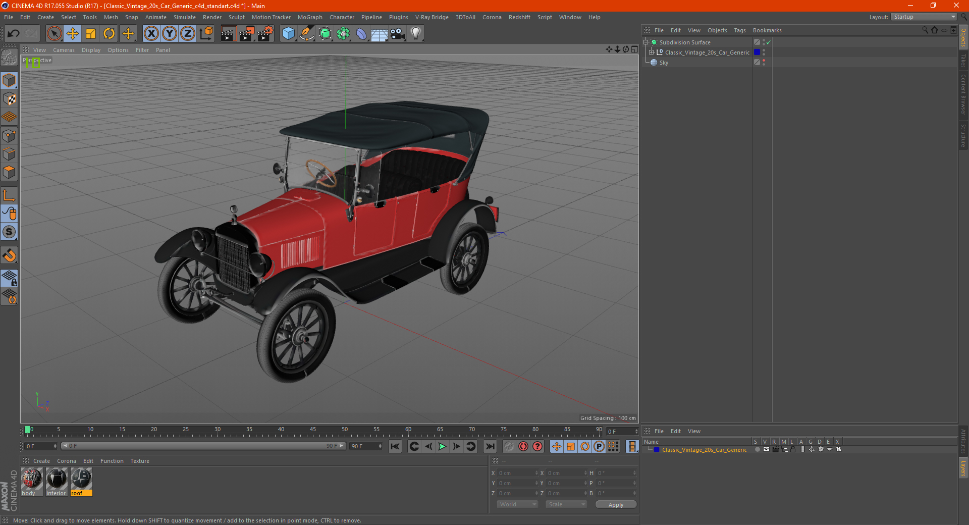 3D Classic Vintage 20s Car Generic