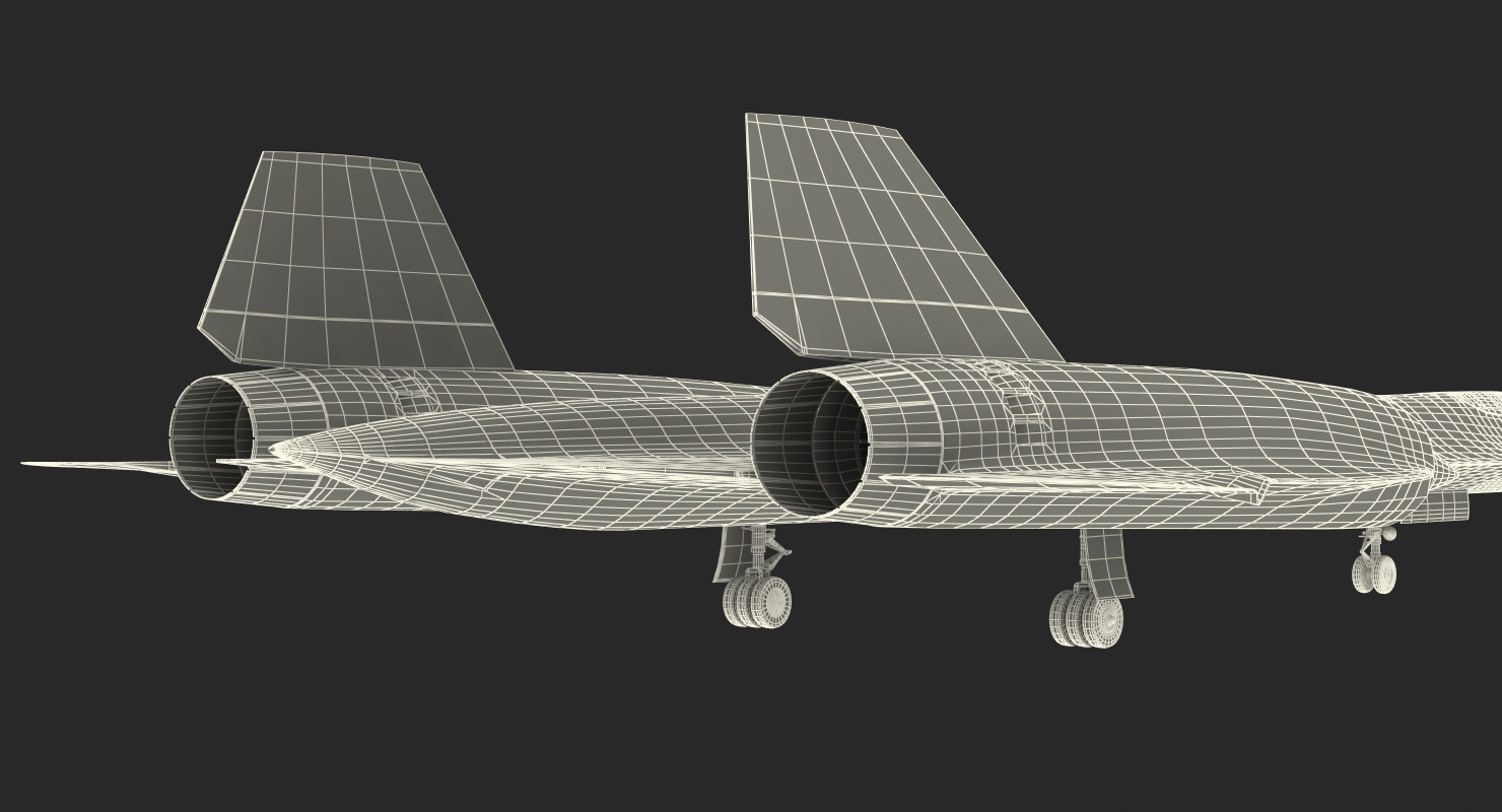 3D Lockheed SR 71 Blackbird Rigged