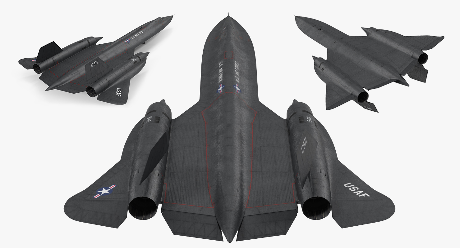 3D Lockheed SR 71 Blackbird Rigged