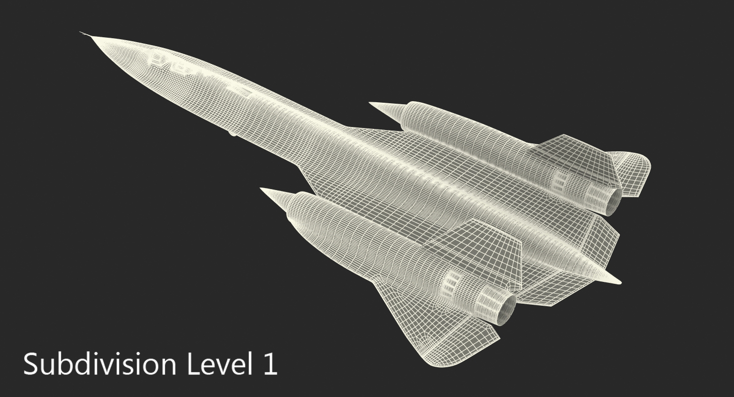 3D Lockheed SR 71 Blackbird Rigged