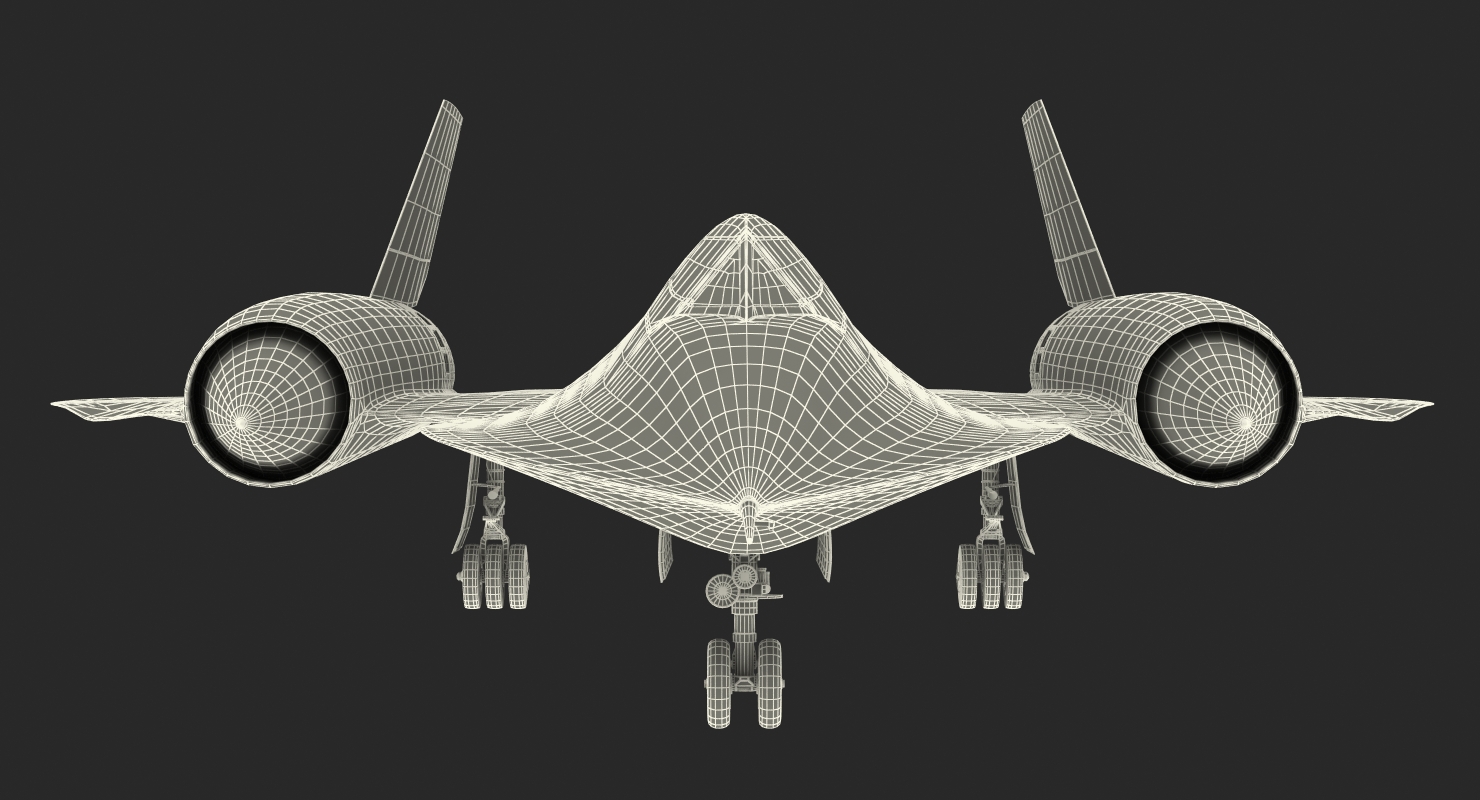 3D Lockheed SR 71 Blackbird Rigged